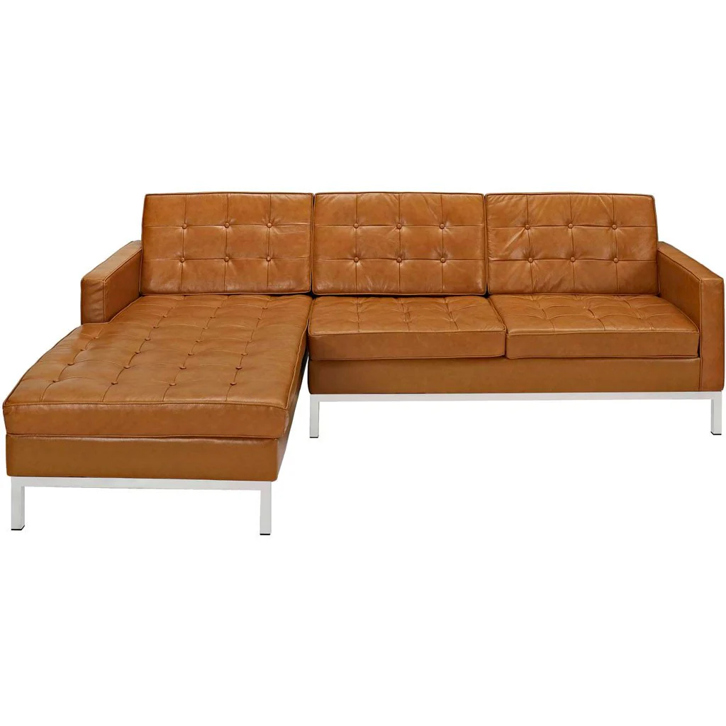 Lyte Leather Sectional Sofa Tan - Image 2