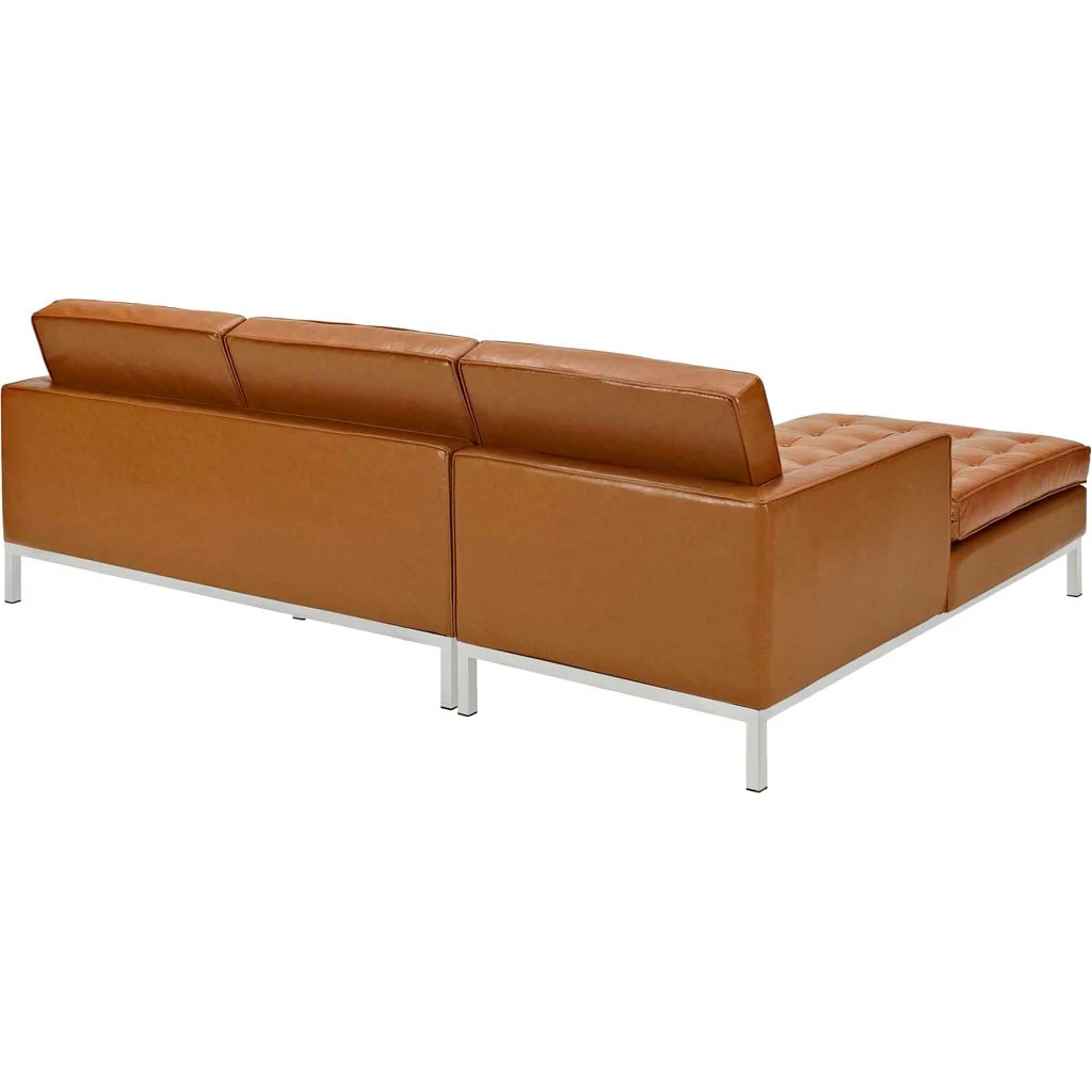 Lyte Leather Sectional Sofa Tan - Image 3