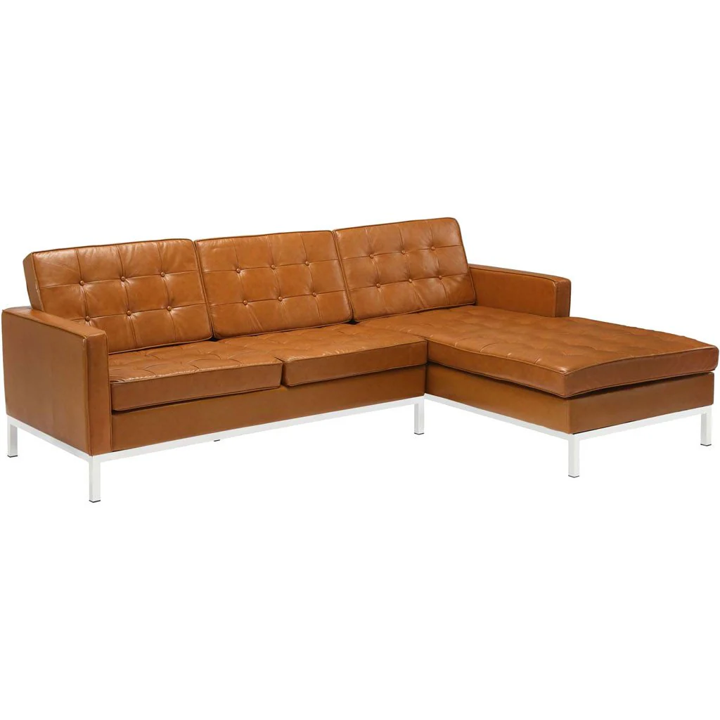 Lyte Leather Sectional Sofa Tan - Image 5