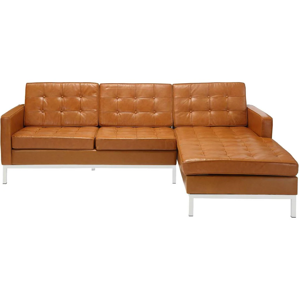 Lyte Leather Sectional Sofa Tan - Image 6