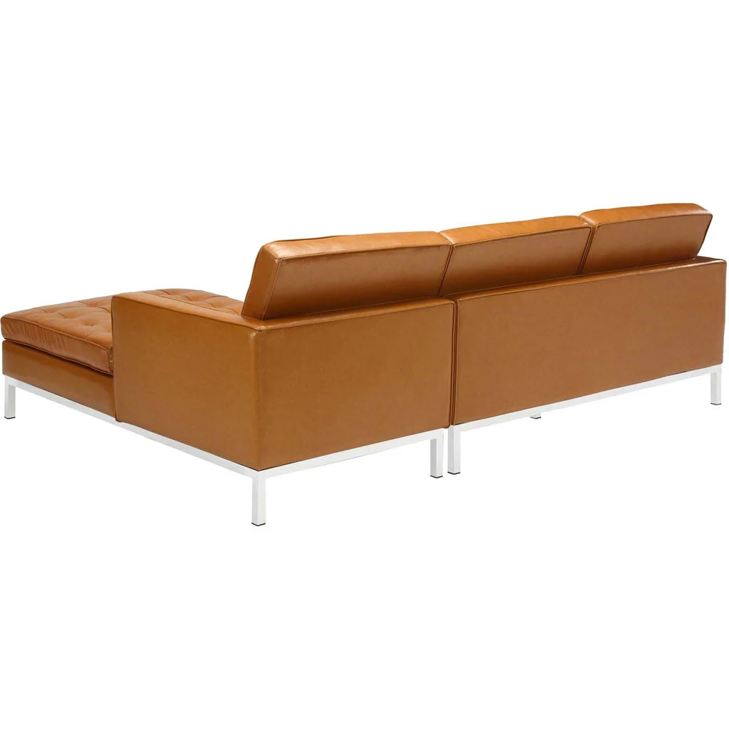 Lyte Leather Sectional Sofa Tan - Image 7