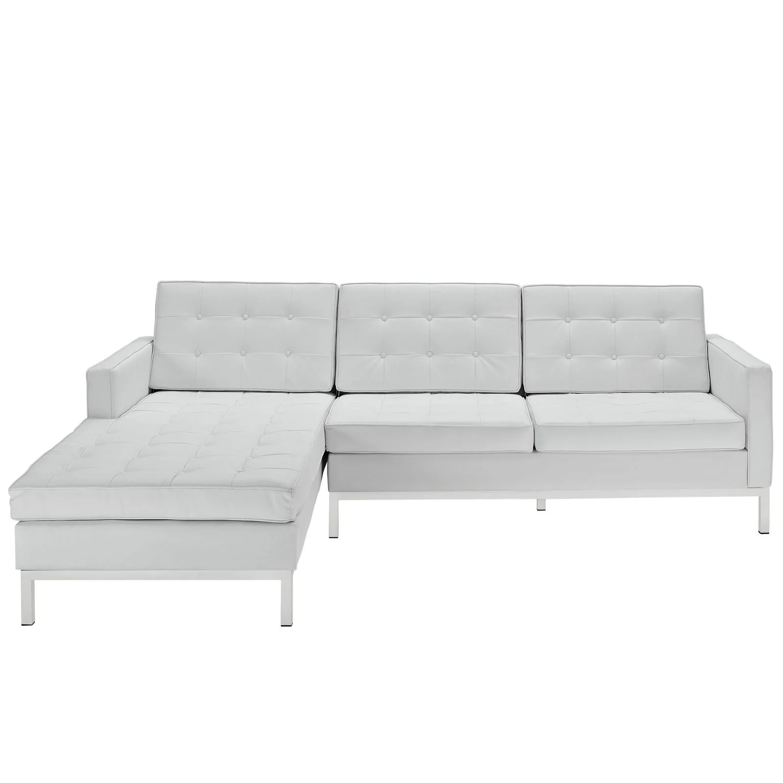 Lyte Leather Sectional Sofa White - Image 2