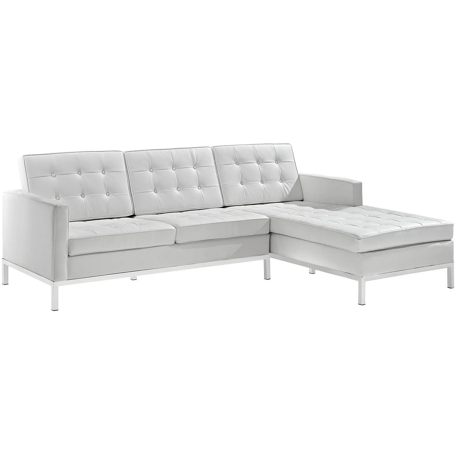Lyte Leather Sectional Sofa White - Image 5
