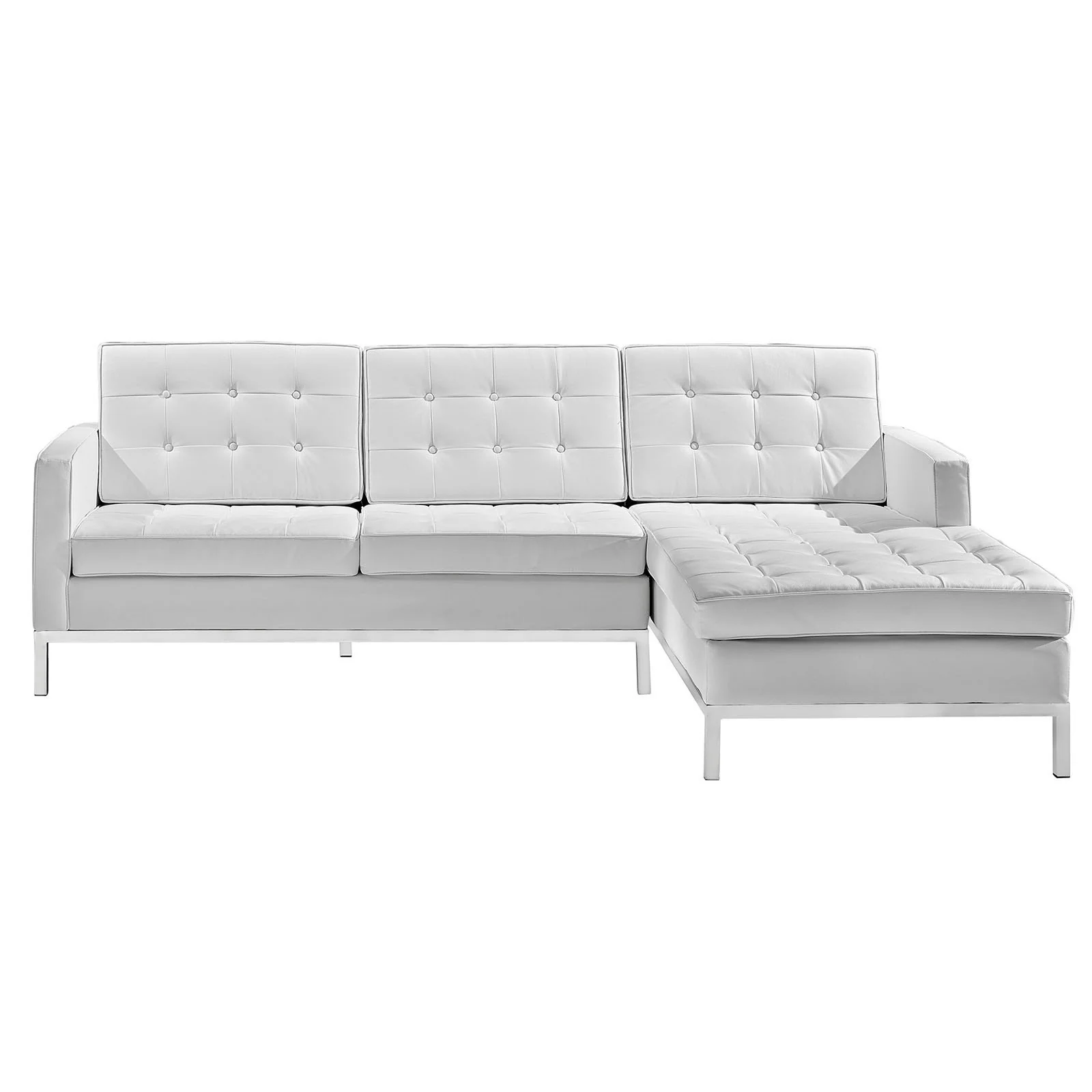 Lyte Leather Sectional Sofa White - Image 7
