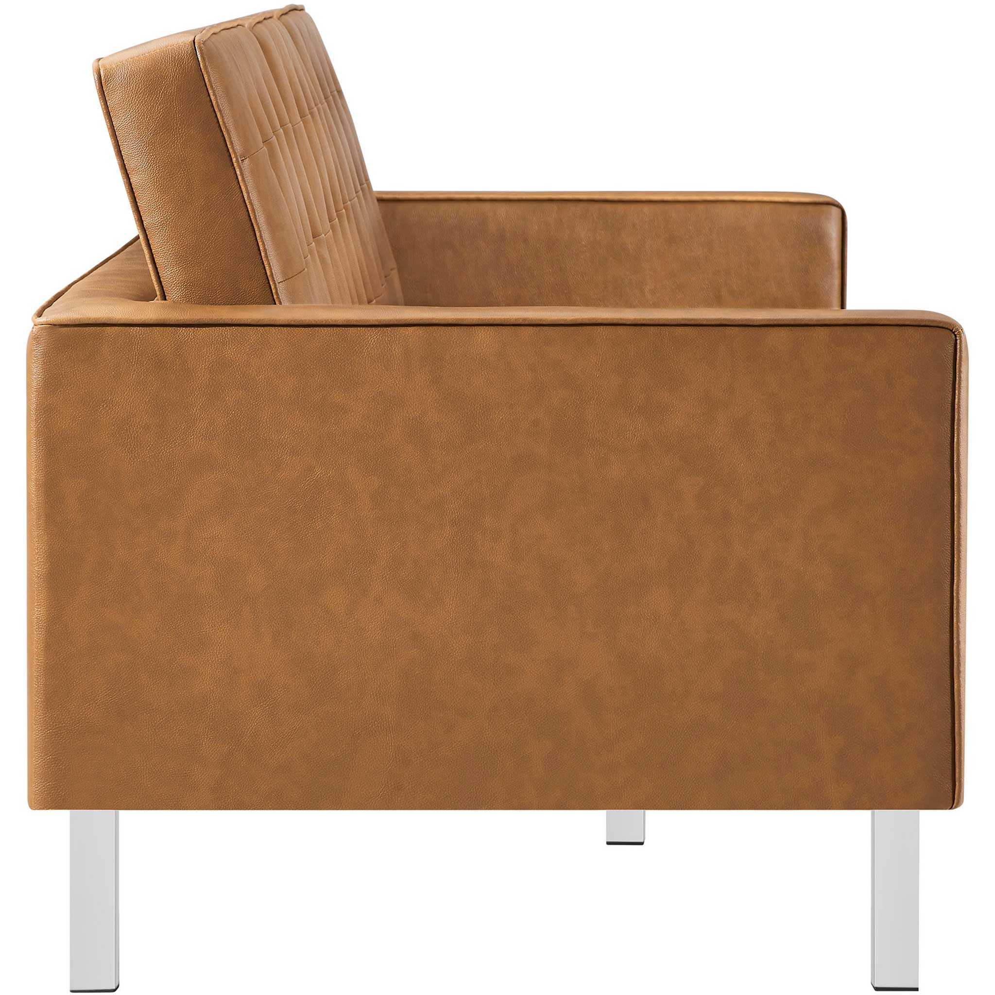 Lyte Leather Sofa Silver/Tan - Image 3