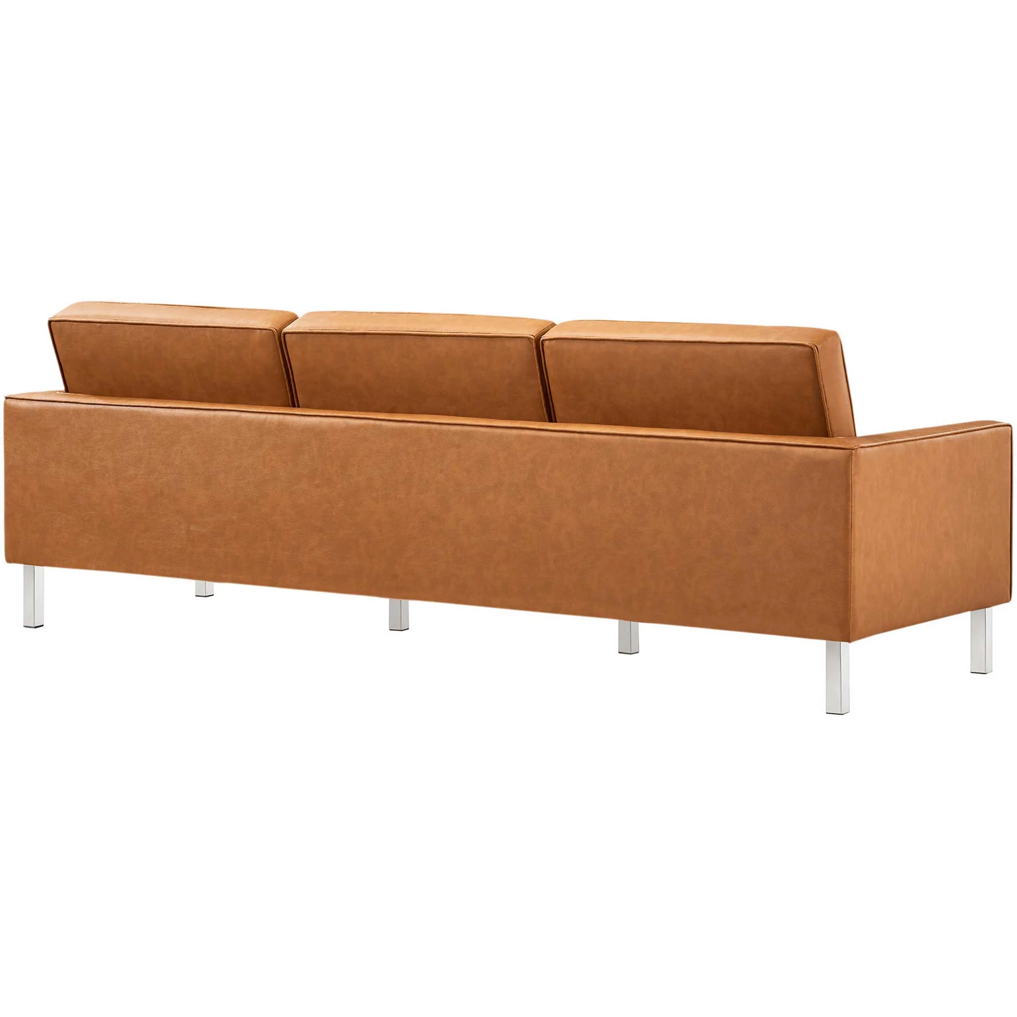 Lyte Leather Sofa Silver/Tan - Image 4