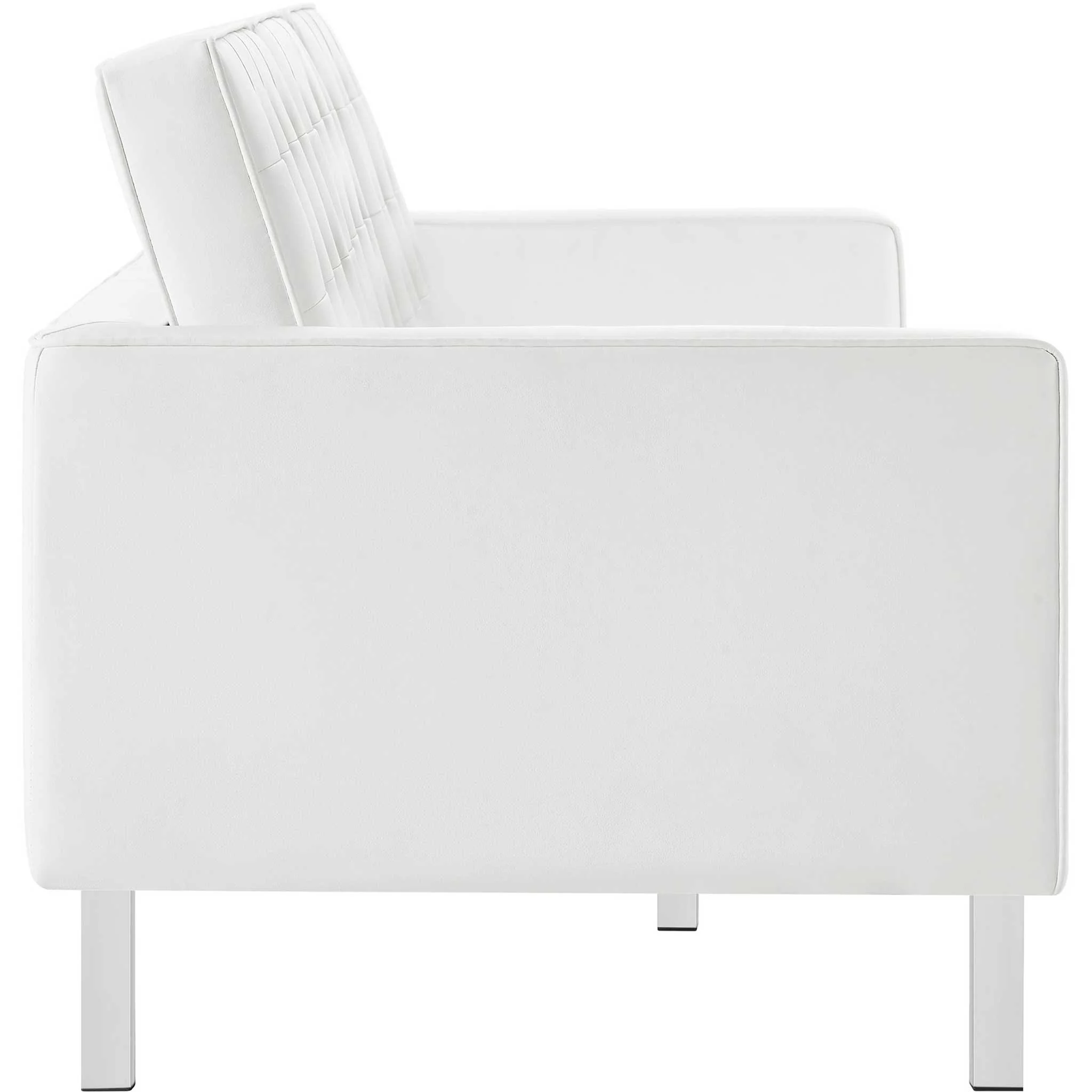 Lyte Leather Sofa Silver/White - Image 3