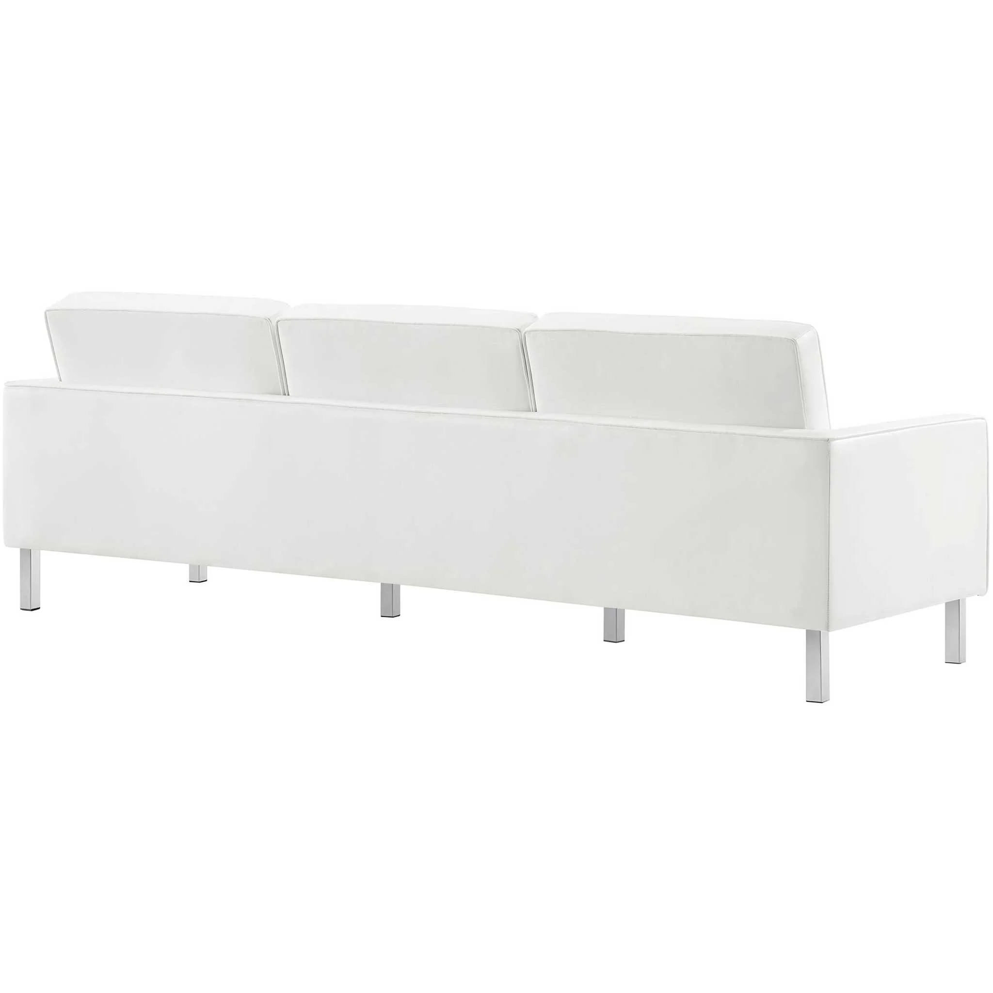 Lyte Leather Sofa Silver/White - Image 4