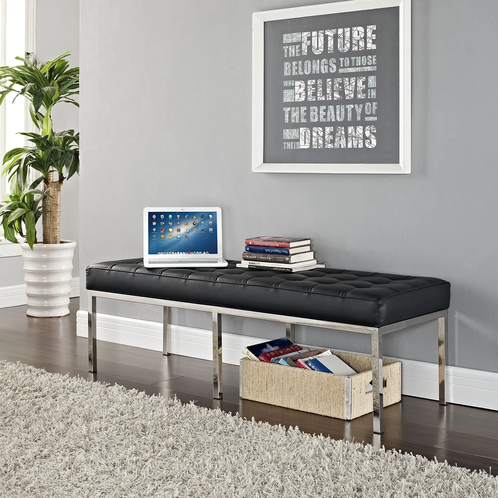 Lyte Three-Seater Bench Black - Image 4