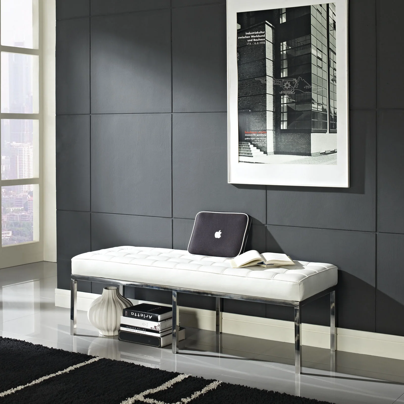 Lyte Three-Seater Bench White - Image 4