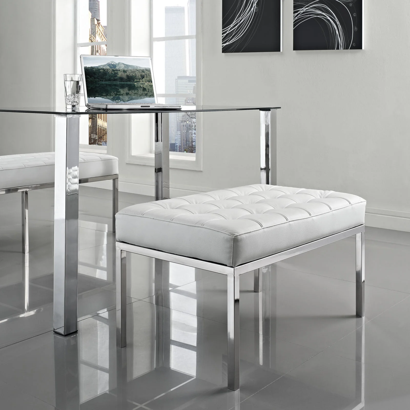 Lyte Two-Seater Bench White - Image 4
