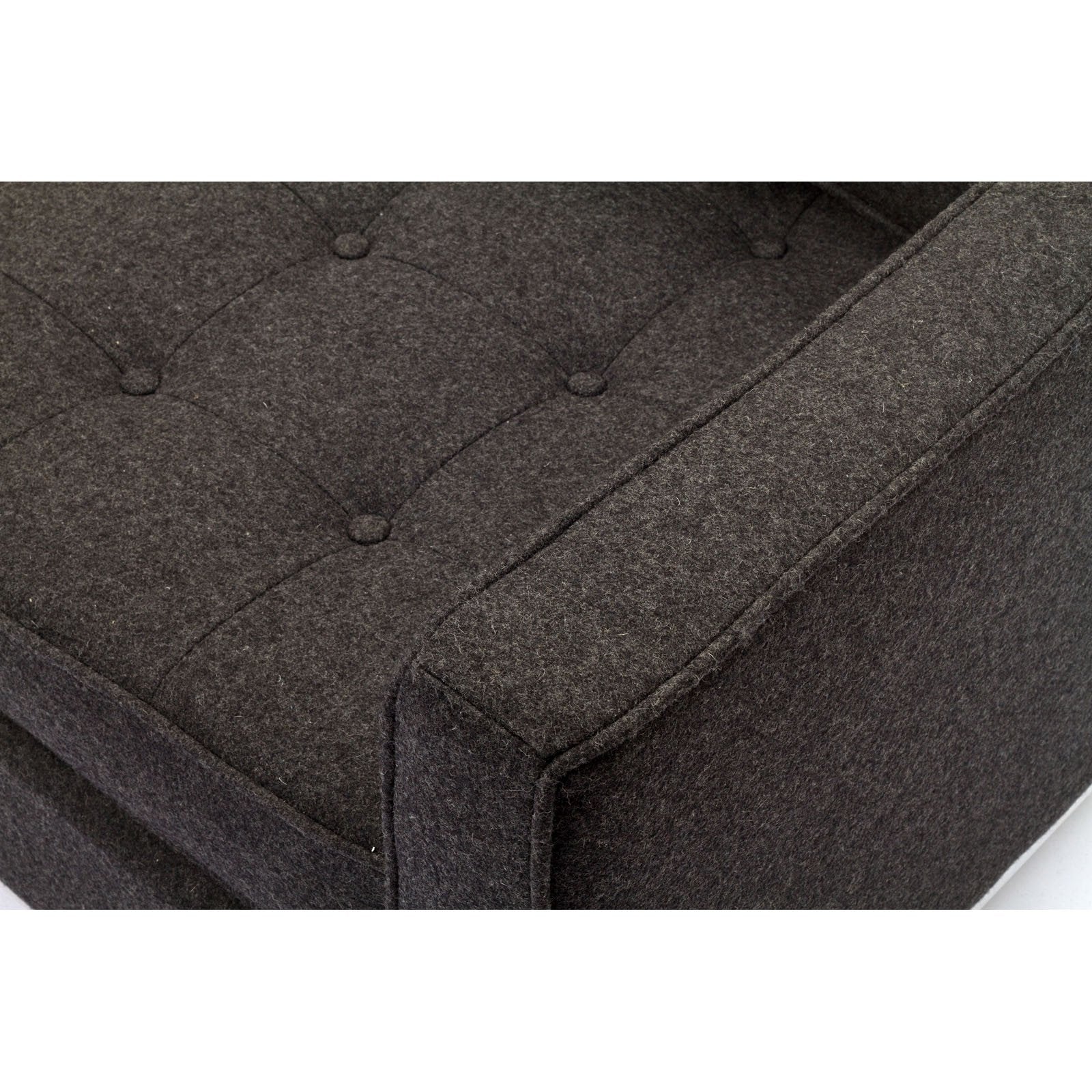 Lyte Wool Loveseat Dark Gray - Image 4