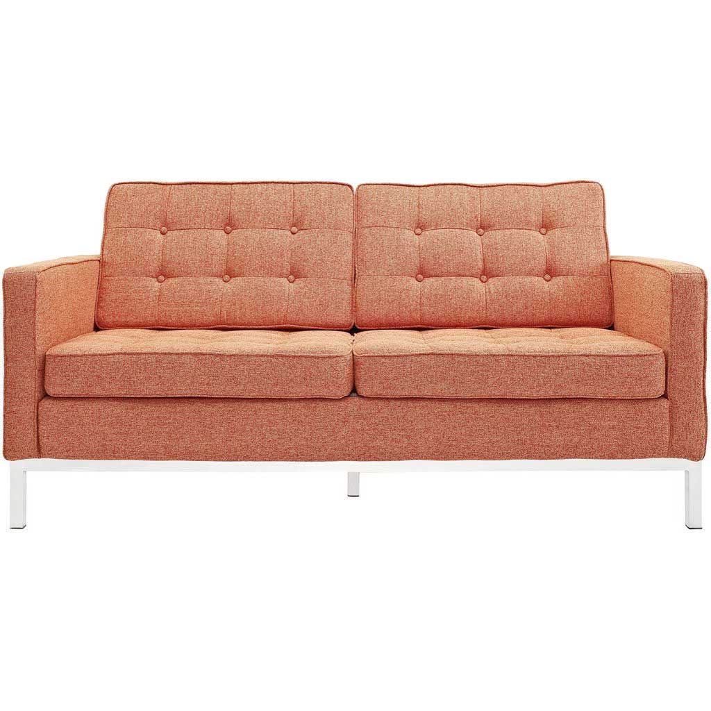 Lyte Wool Loveseat Orange Tweed - Image 2