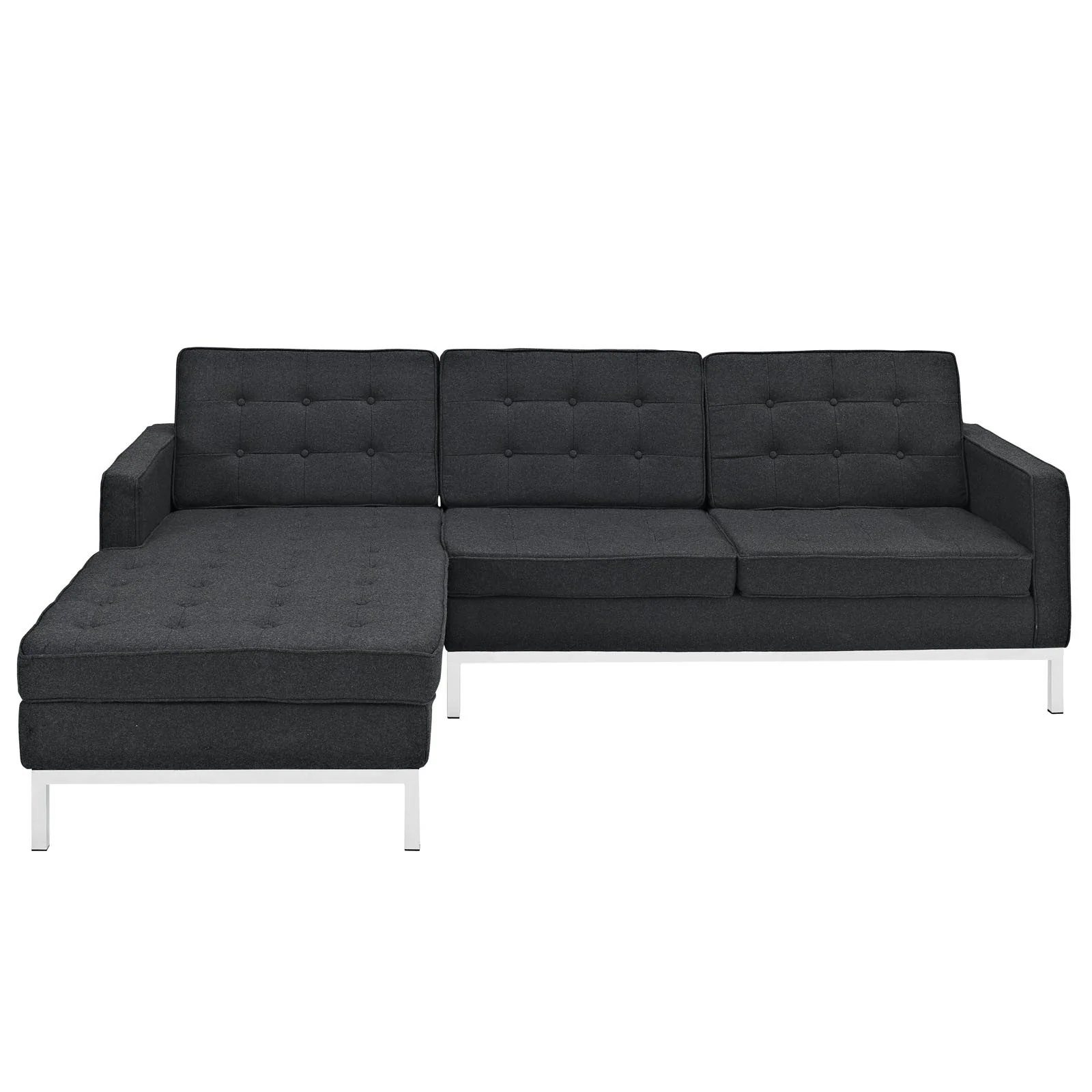Lyte Wool Sectional Sofa Dark Gray - Image 2