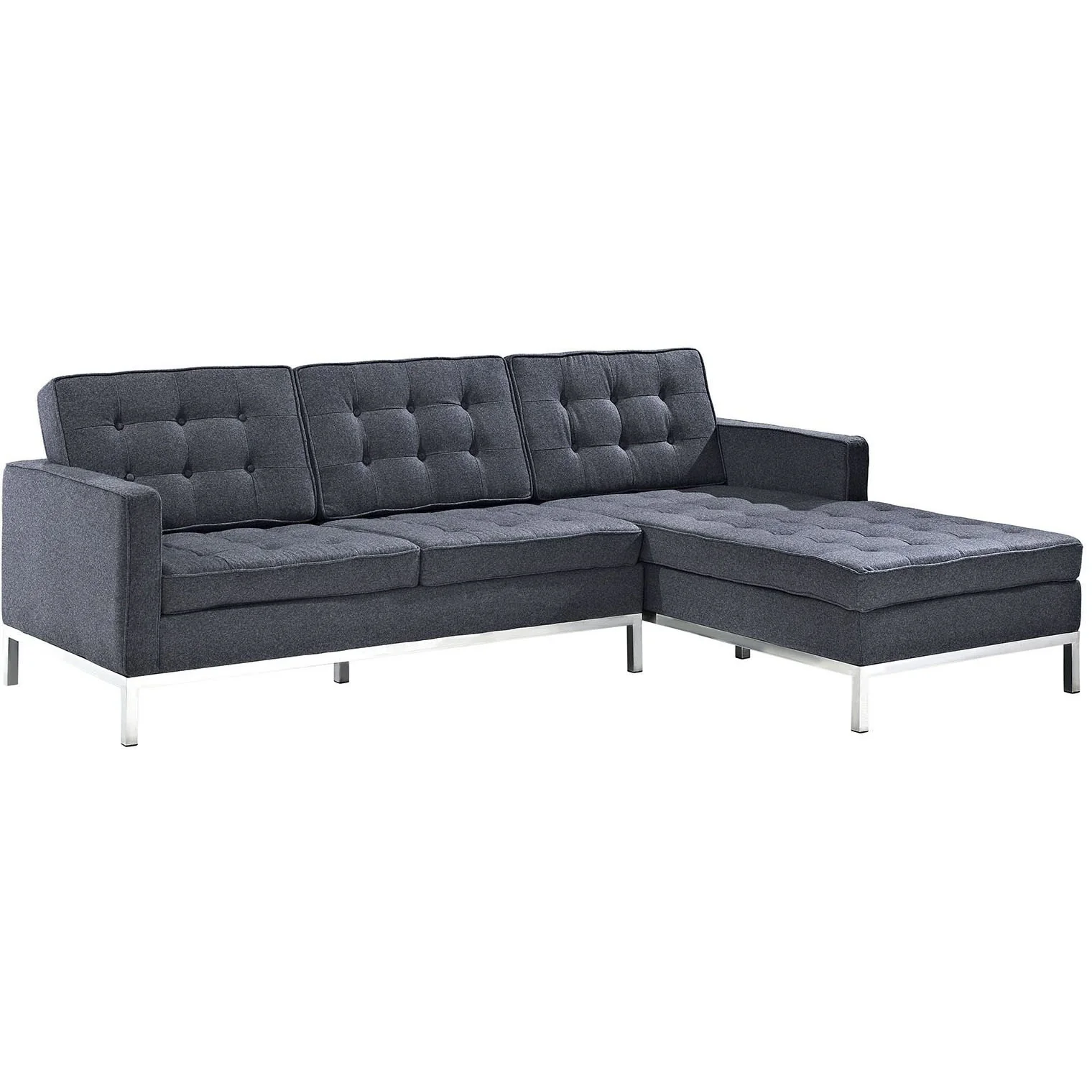 Lyte Wool Sectional Sofa Dark Gray - Image 5