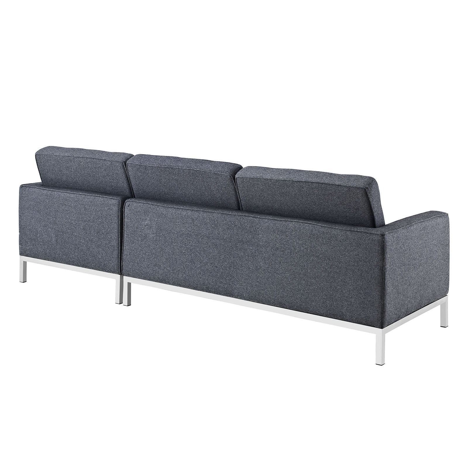 Lyte Wool Sectional Sofa Dark Gray - Image 6