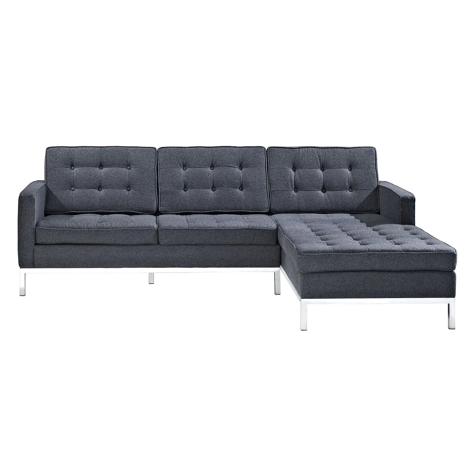Lyte Wool Sectional Sofa Dark Gray - Image 7