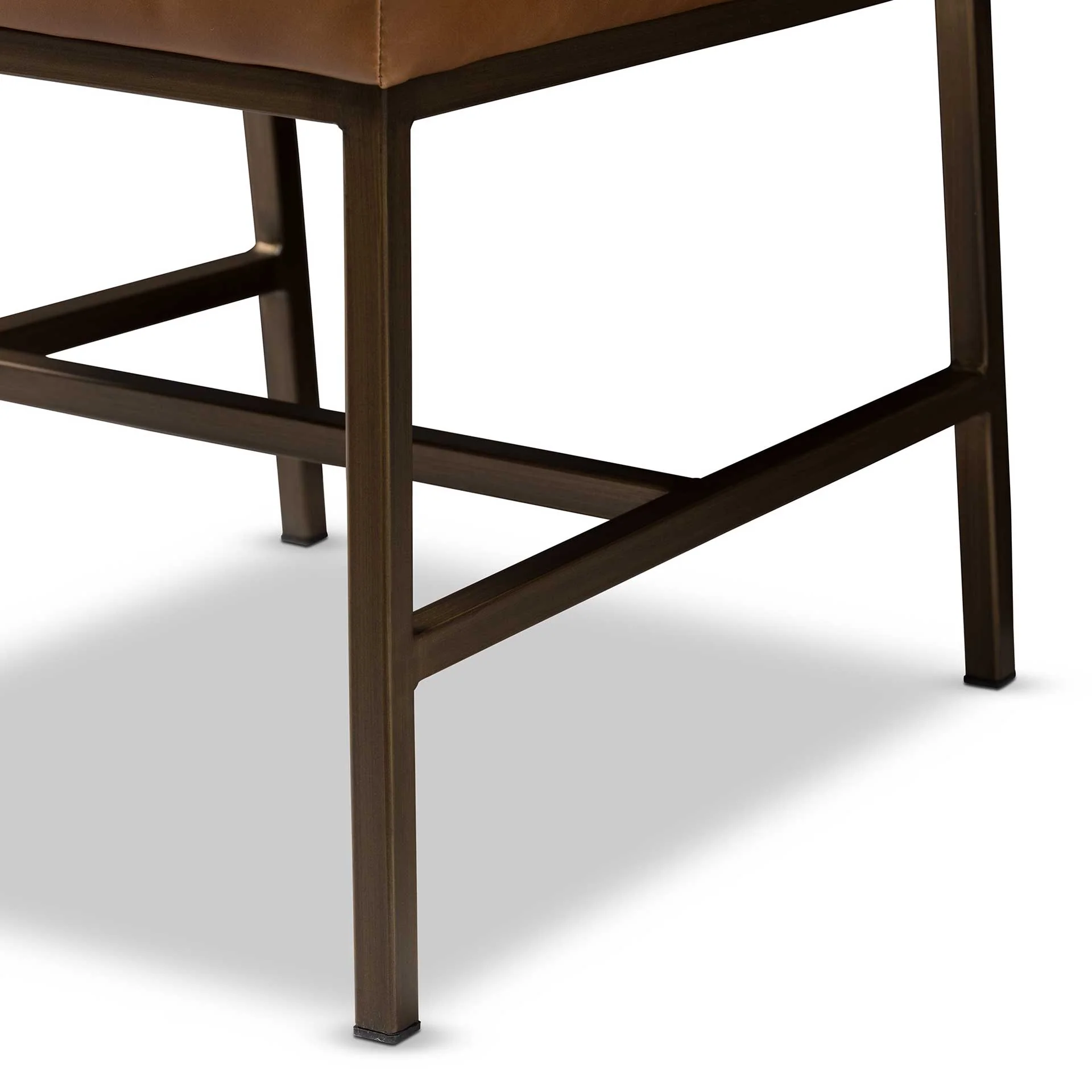 Mabelle Faux Leather Dining Chair Brown (Set of 2) - Image 6