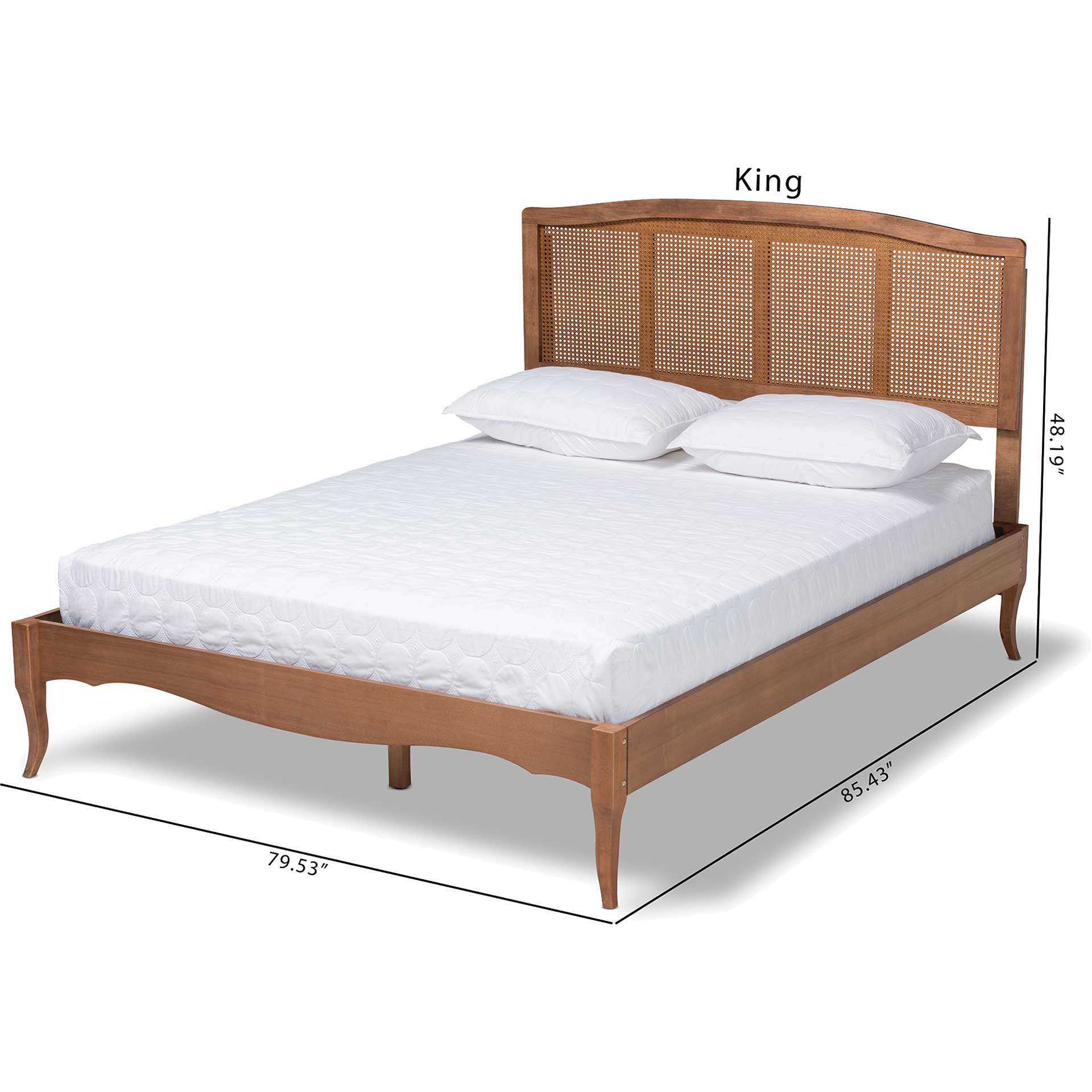 Mabrey Wood/Synthetic Rattan Bed Ash Walnut - Image 8