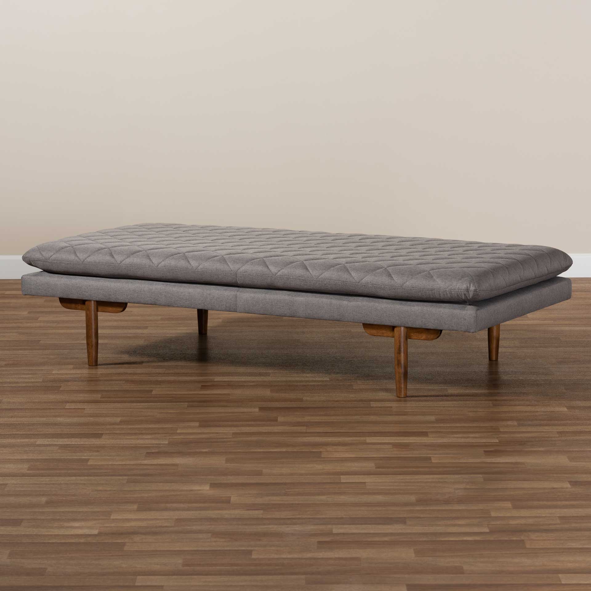 Mac Fabric Upholstered Daybed Gray/Walnut - Image 7