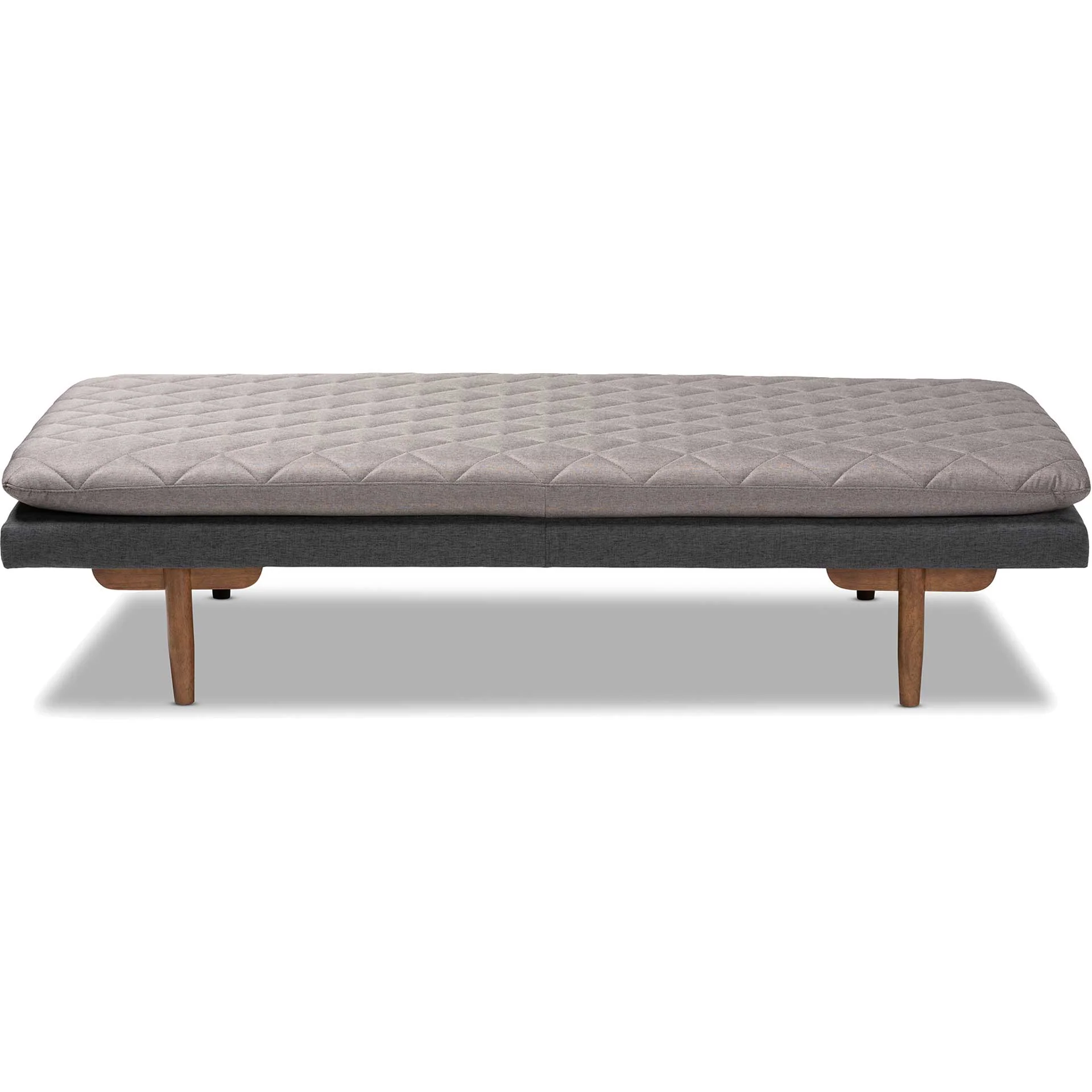 Mac Fabric Upholstered Wood Daybed Gray/Walnut - Image 2