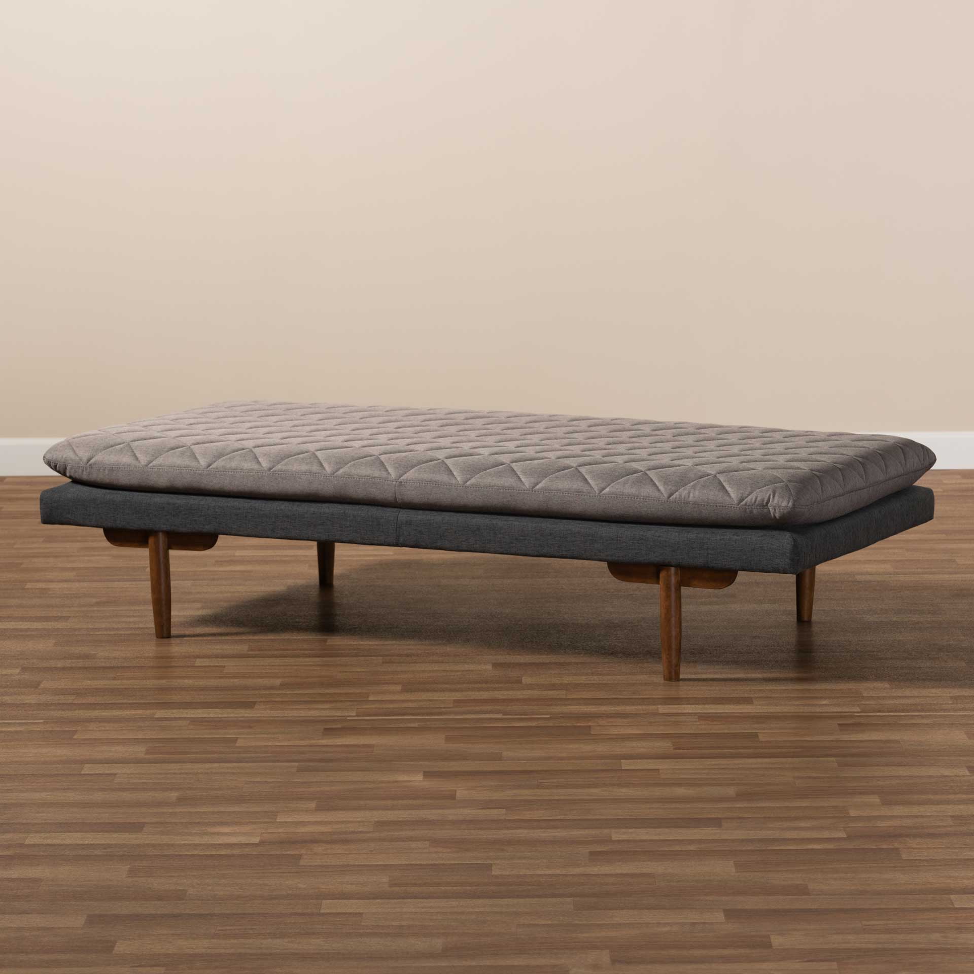 Mac Fabric Upholstered Wood Daybed Gray/Walnut - Image 7