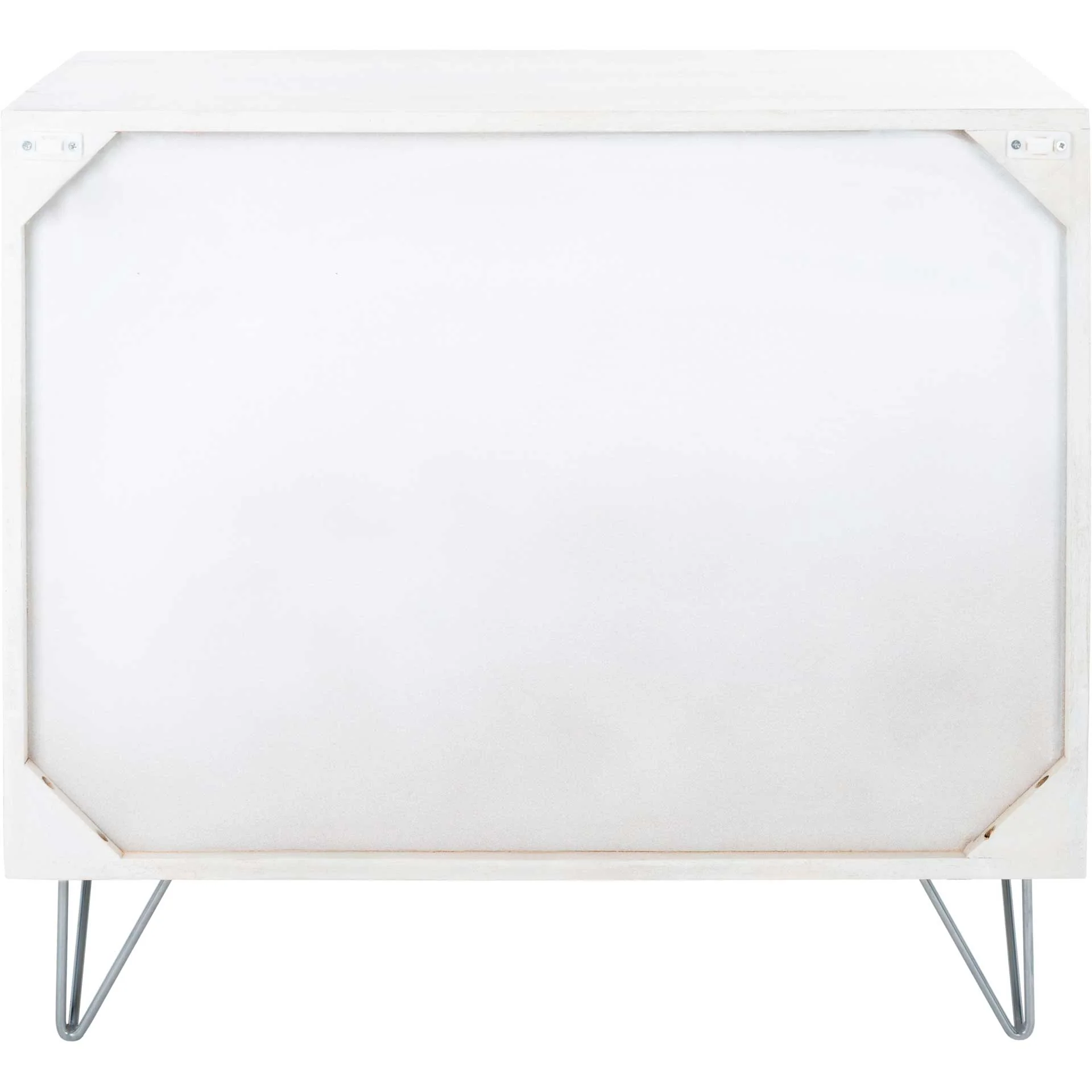 Macey 3 Drawer Chest White Wash/Silver - Image 3
