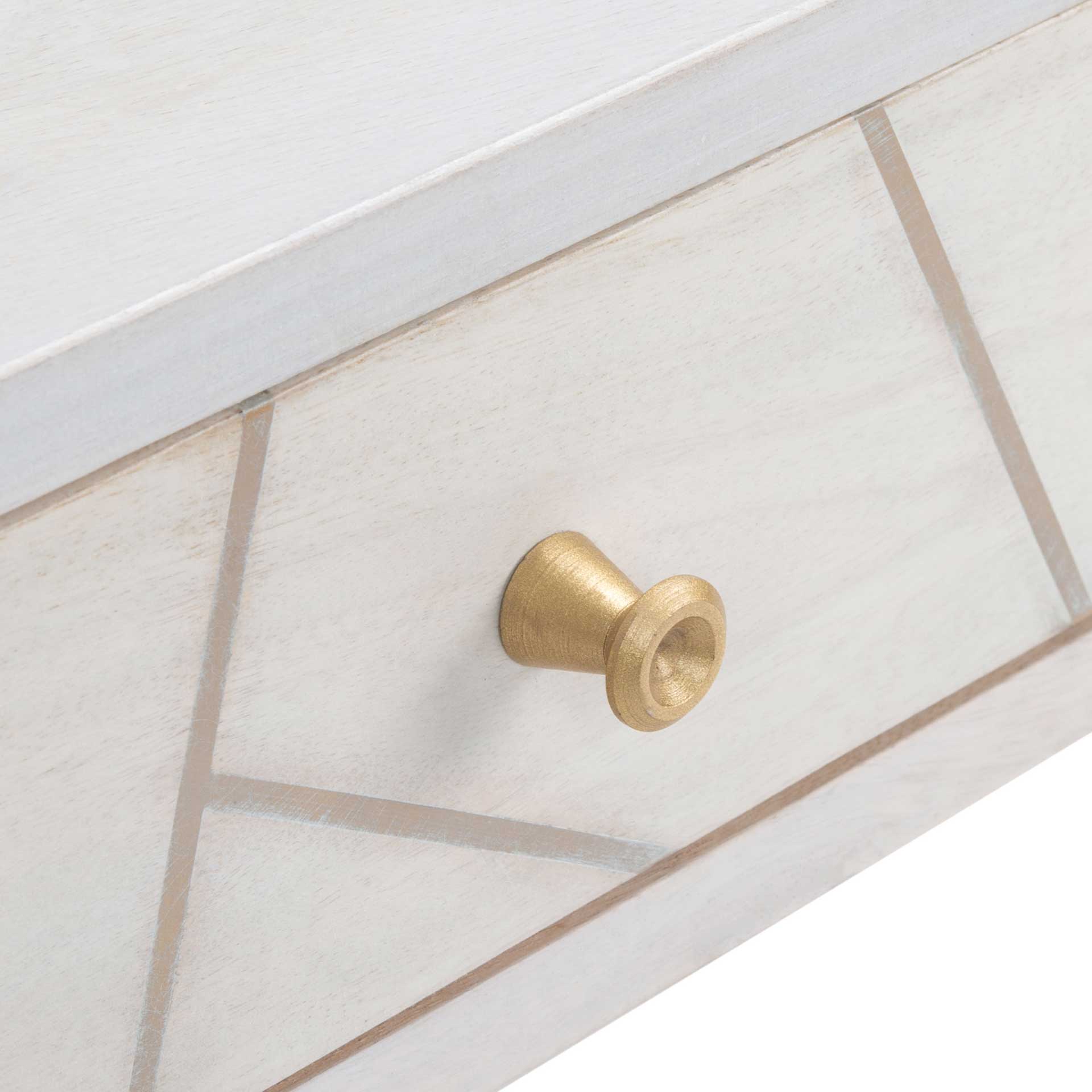 Macey Coffee Table White Wash/Brass - Image 6