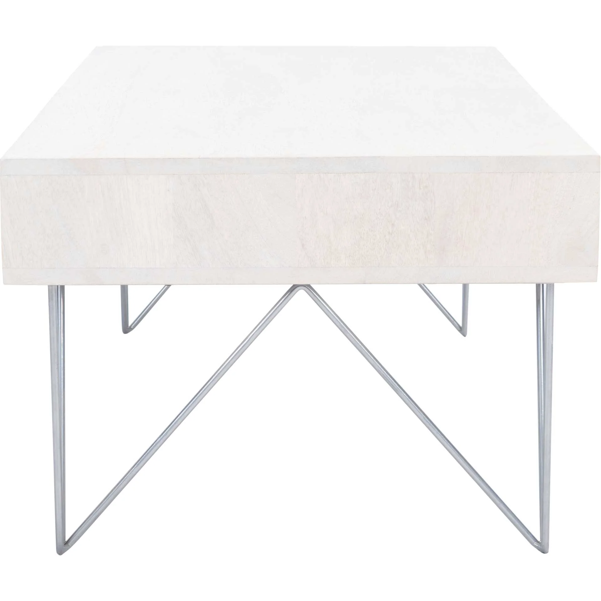 Macey Coffee Table White Wash/Silver - Image 3