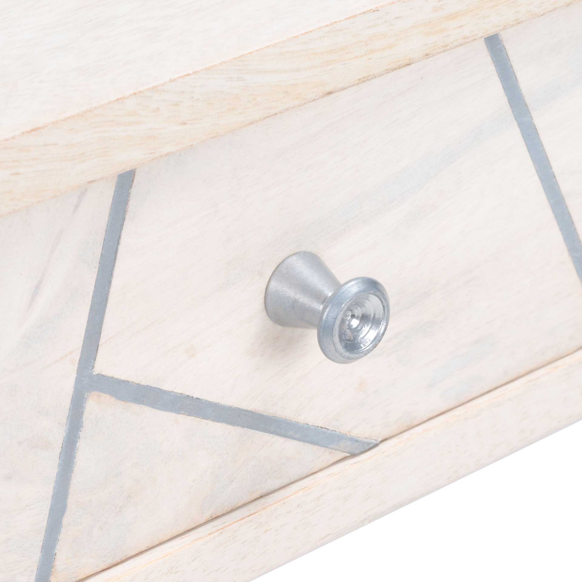 Macey Coffee Table White Wash/Silver - Image 6