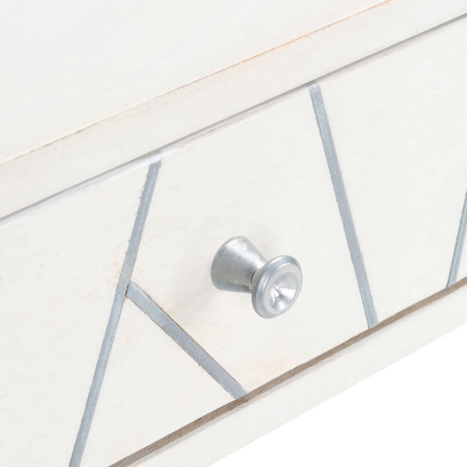 Macey Desk White Wash/Silver - Image 6