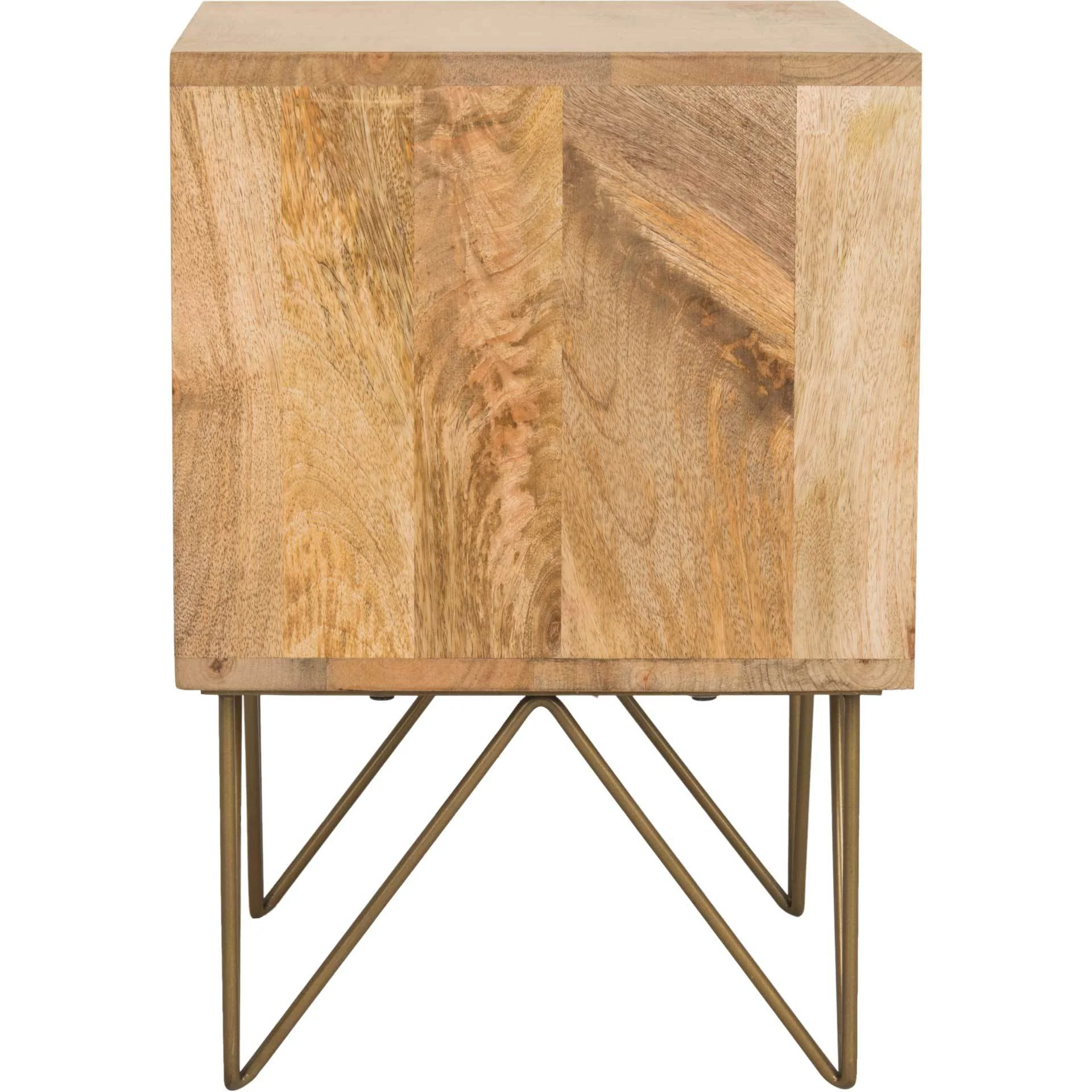 Macey Nightstand Natural/Brass - Image 3