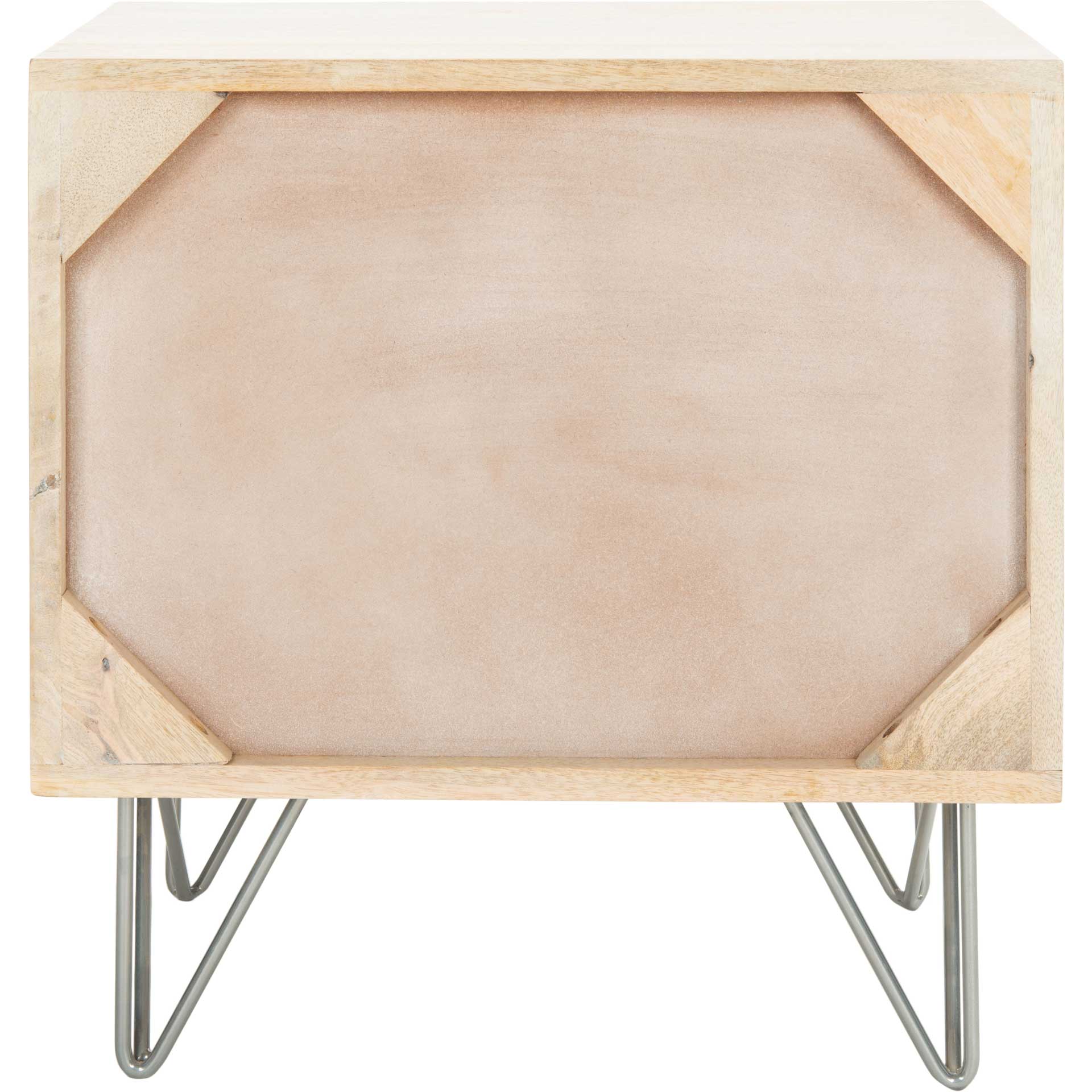Macey Nightstand White Wash/Silver - Image 2