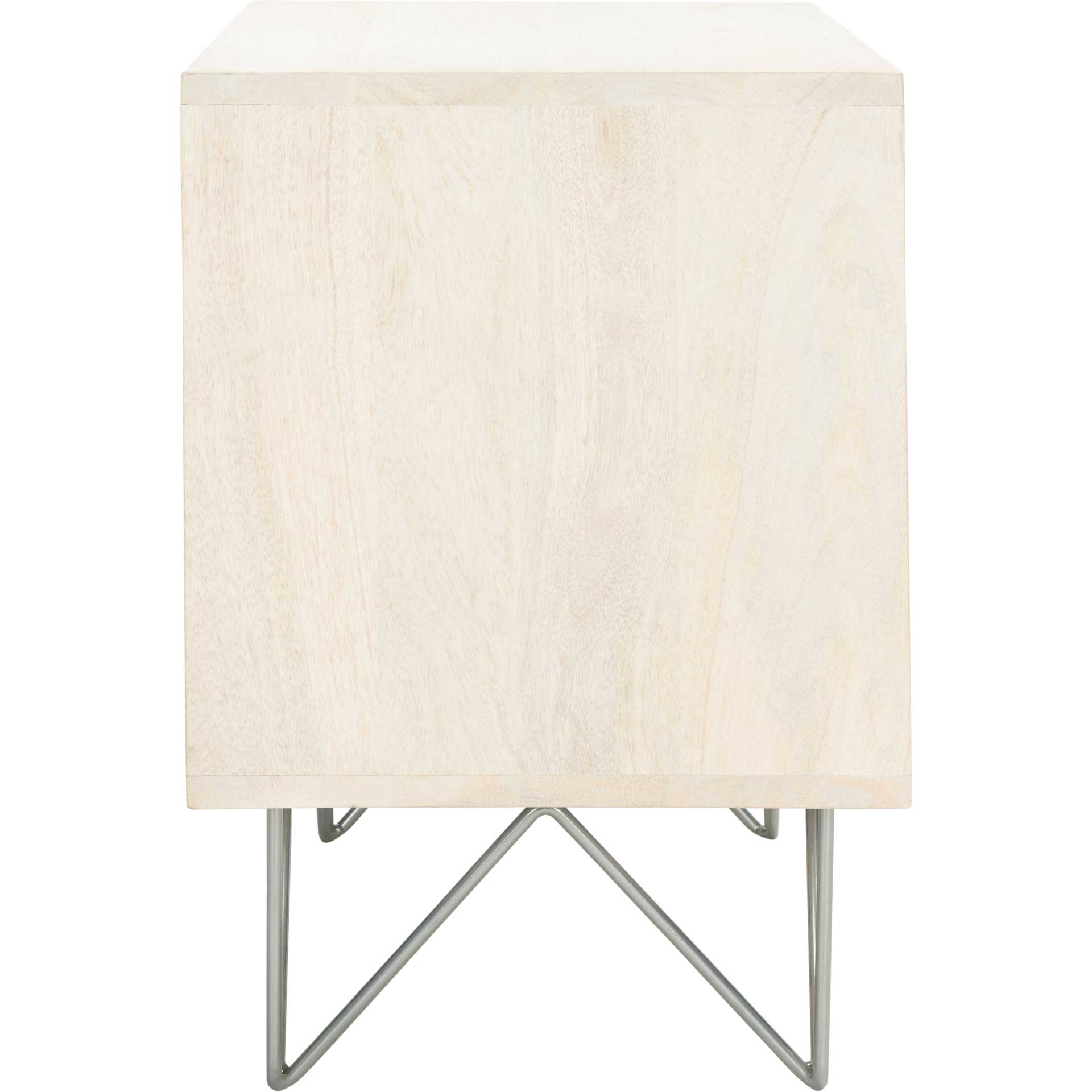 Macey Nightstand White Wash/Silver - Image 3