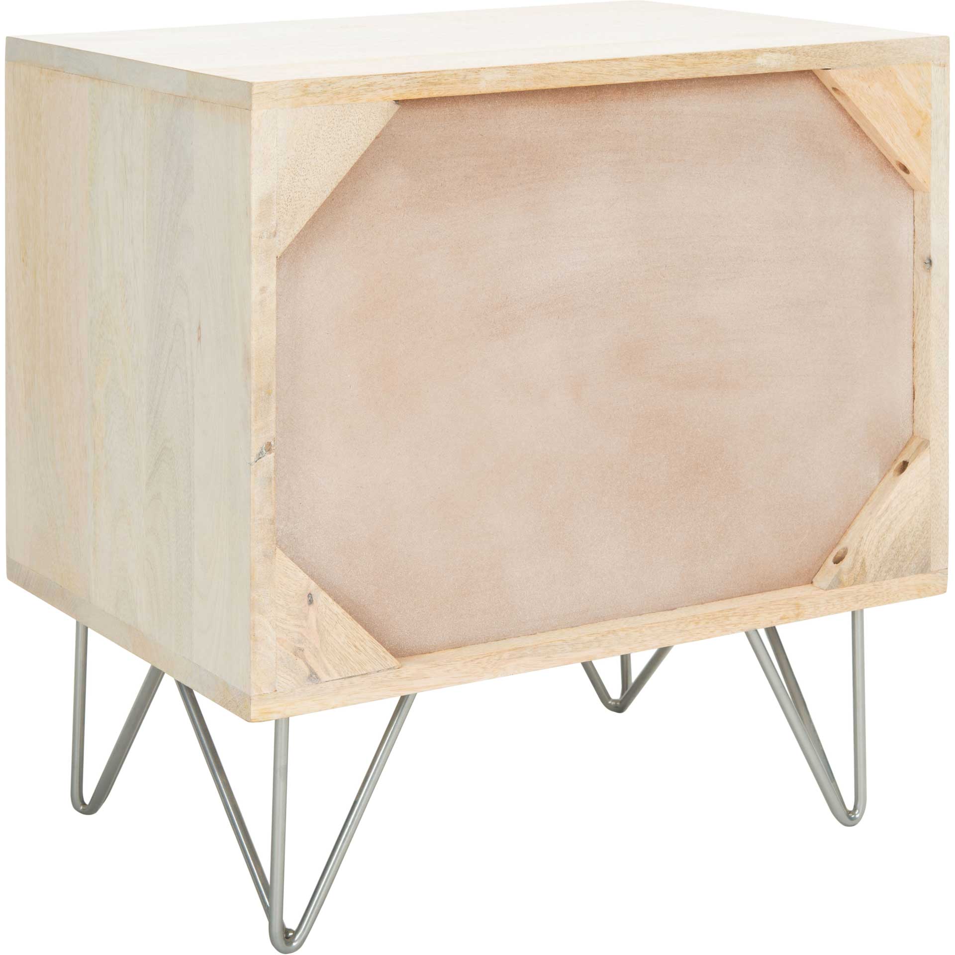 Macey Nightstand White Wash/Silver - Image 4