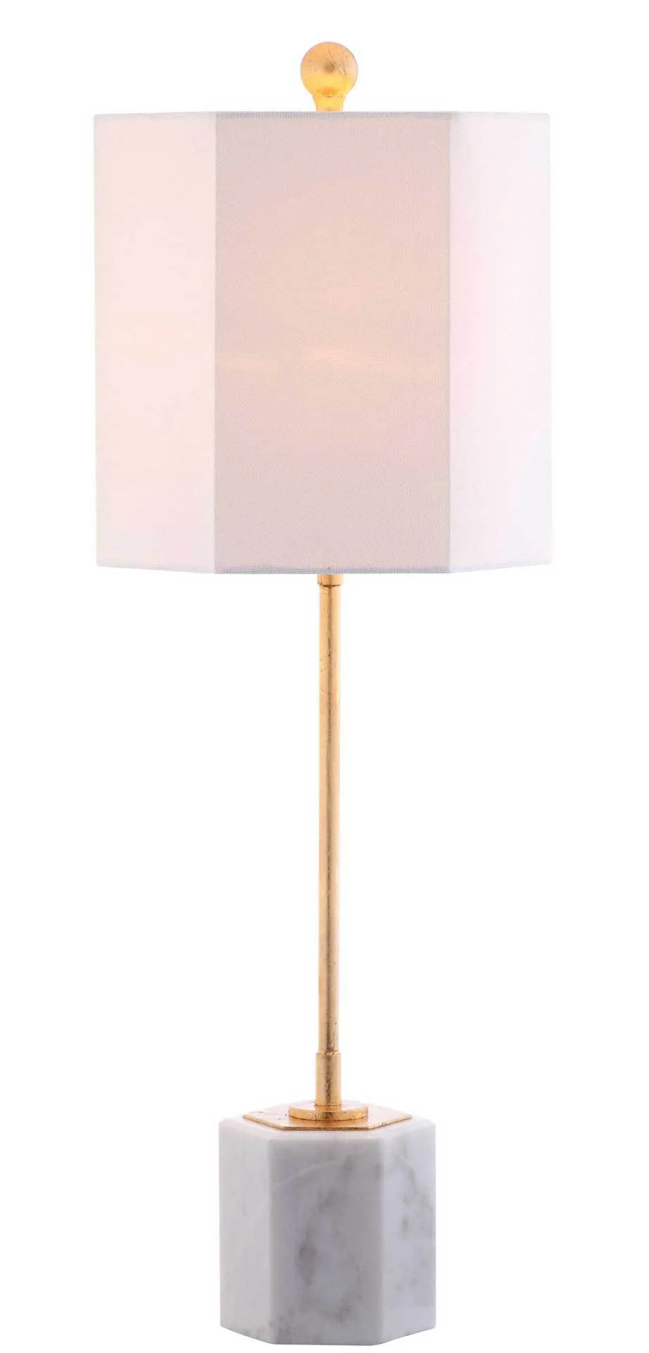 Mack Marble Table Lamp White/Gold Leaf (Set of 2) - Image 2