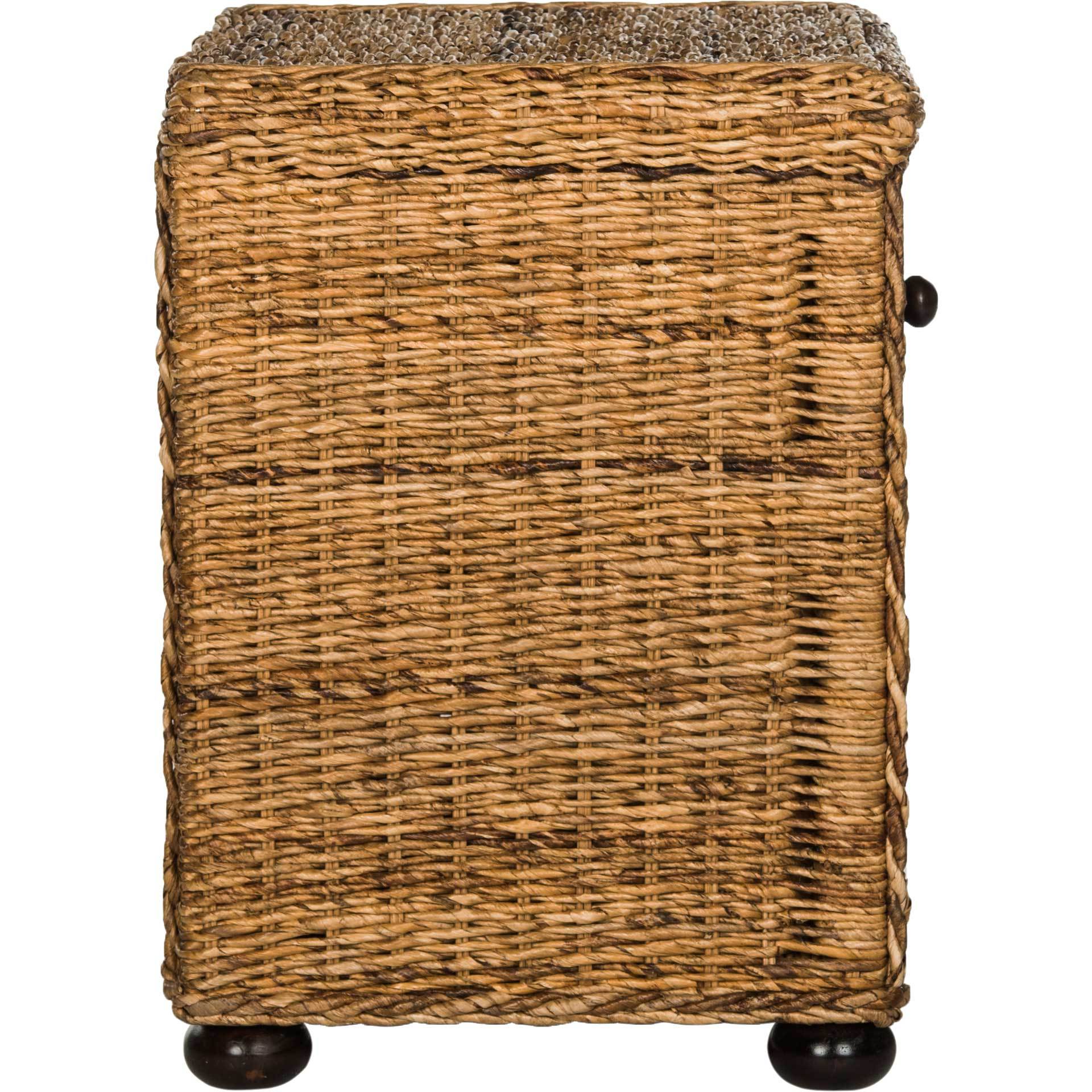 Macy Natural Brown Wicker Nightstand - Image 3