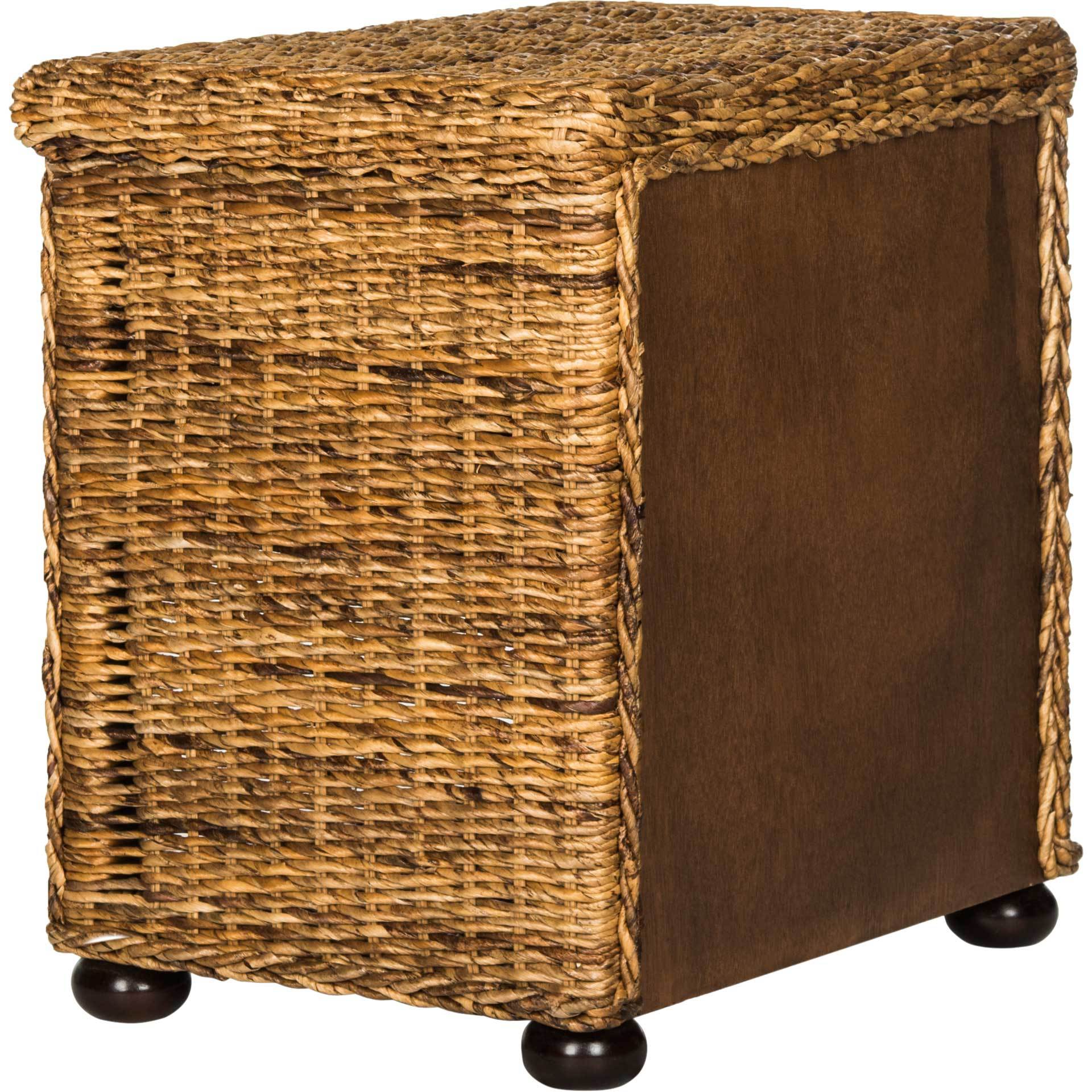 Macy Natural Brown Wicker Nightstand - Image 4