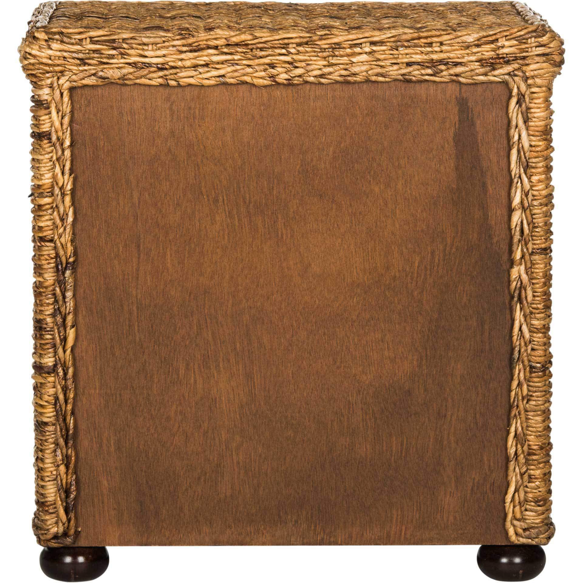 Macy Natural Brown Wicker Nightstand - Image 5