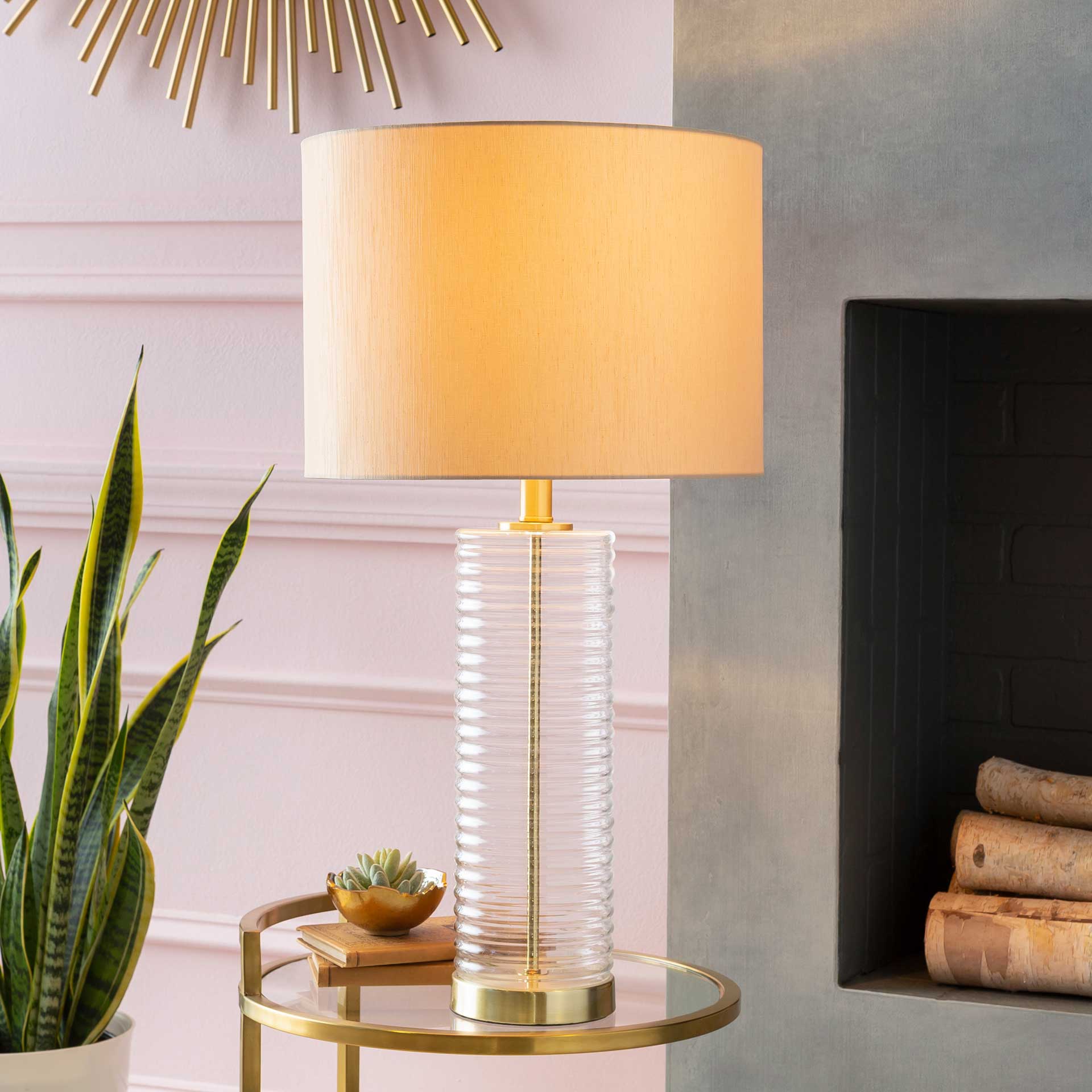 Macy Table Lamp Beige/Cream - Image 3