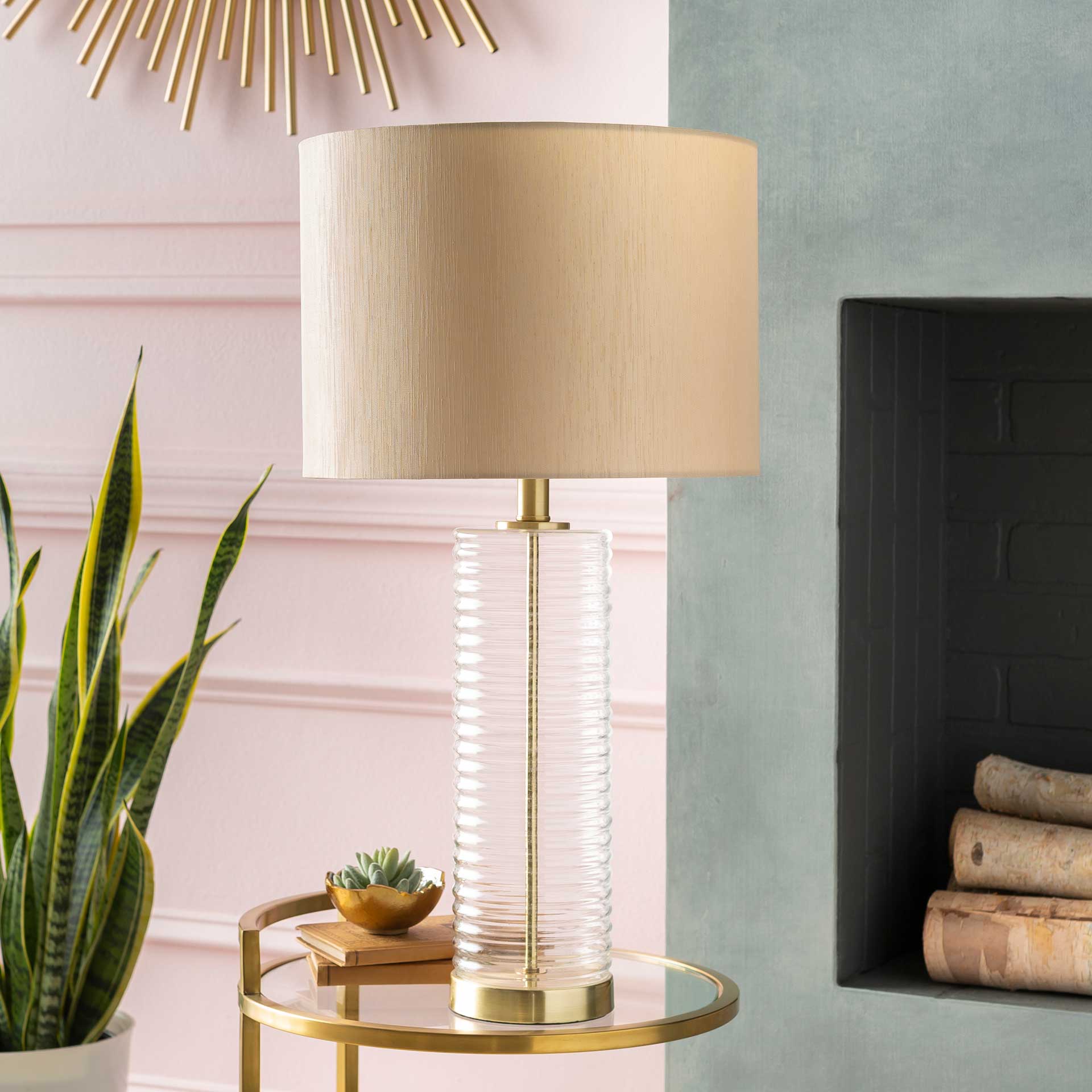 Macy Table Lamp Beige/Cream - Image 4