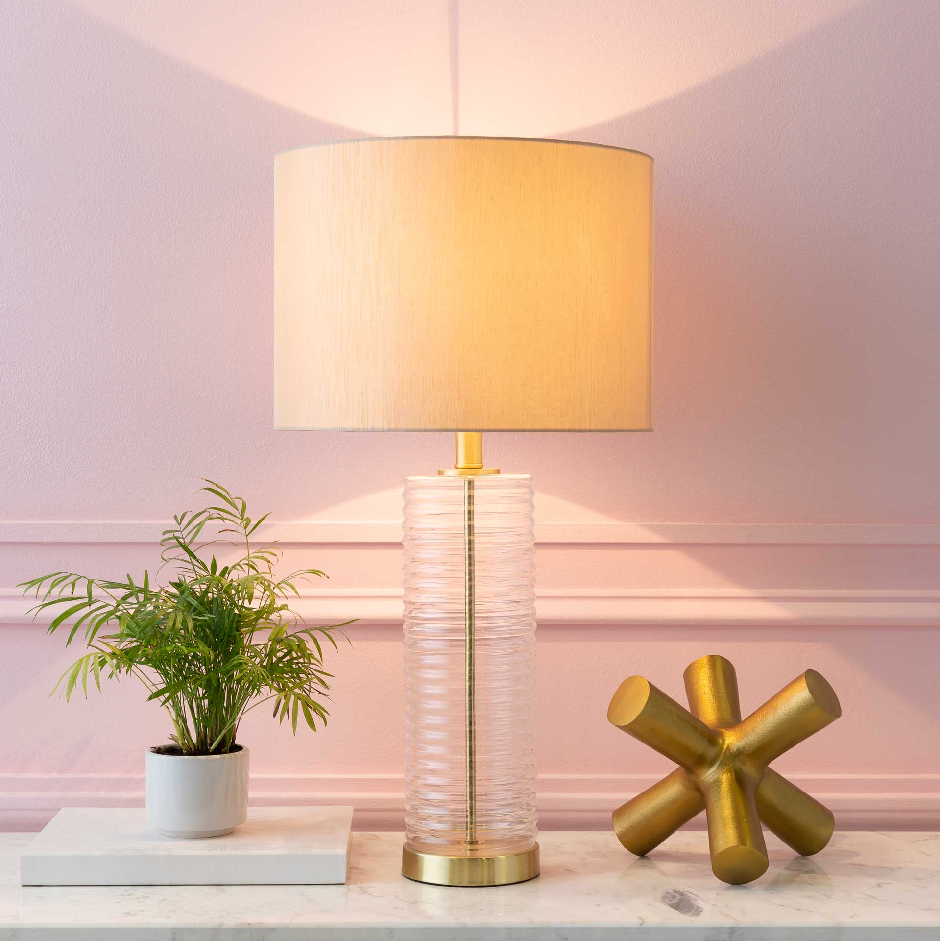 Macy Table Lamp Beige/Cream - Image 5