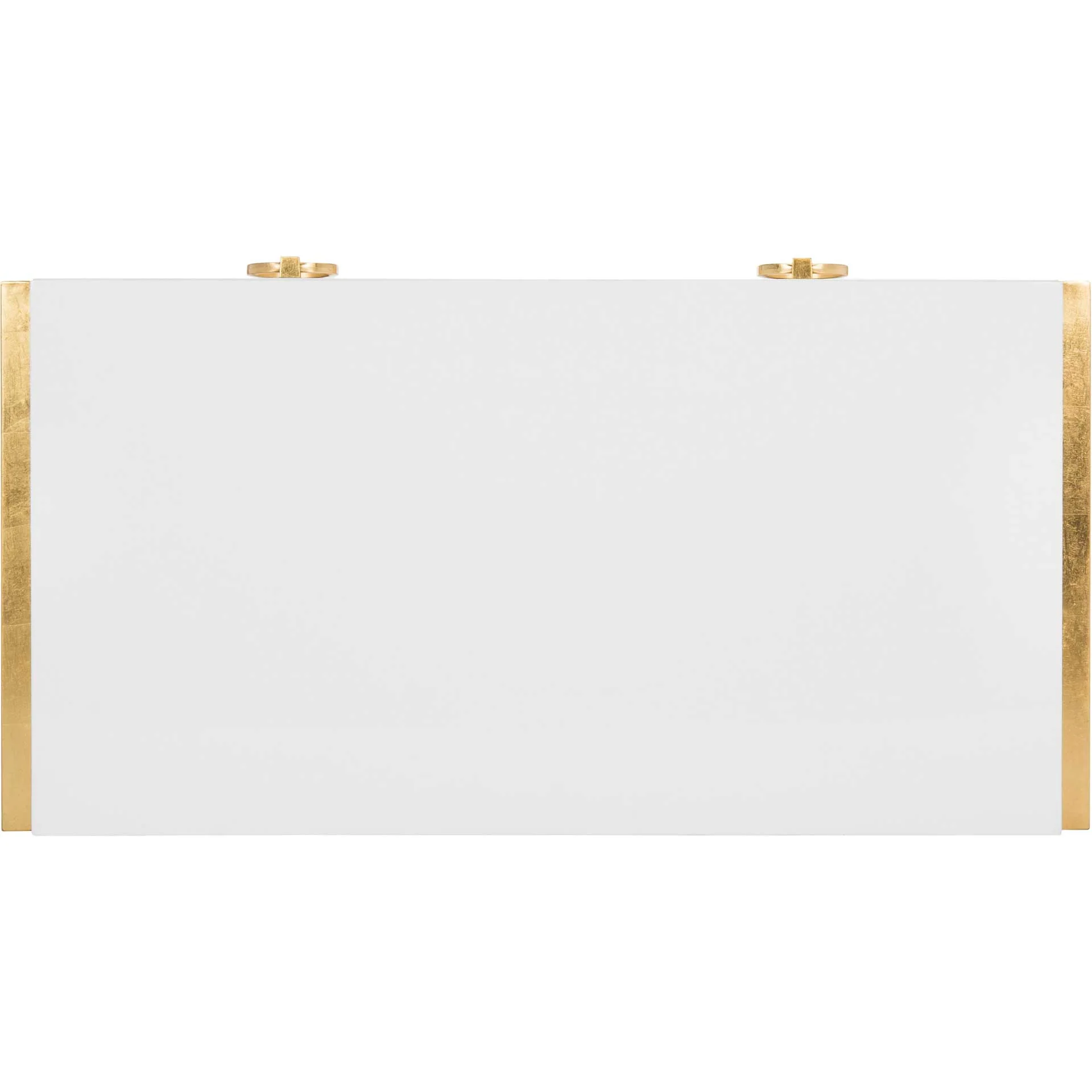 Maddison 2-Drawer Lacquer Desk White/Gold - Image 6