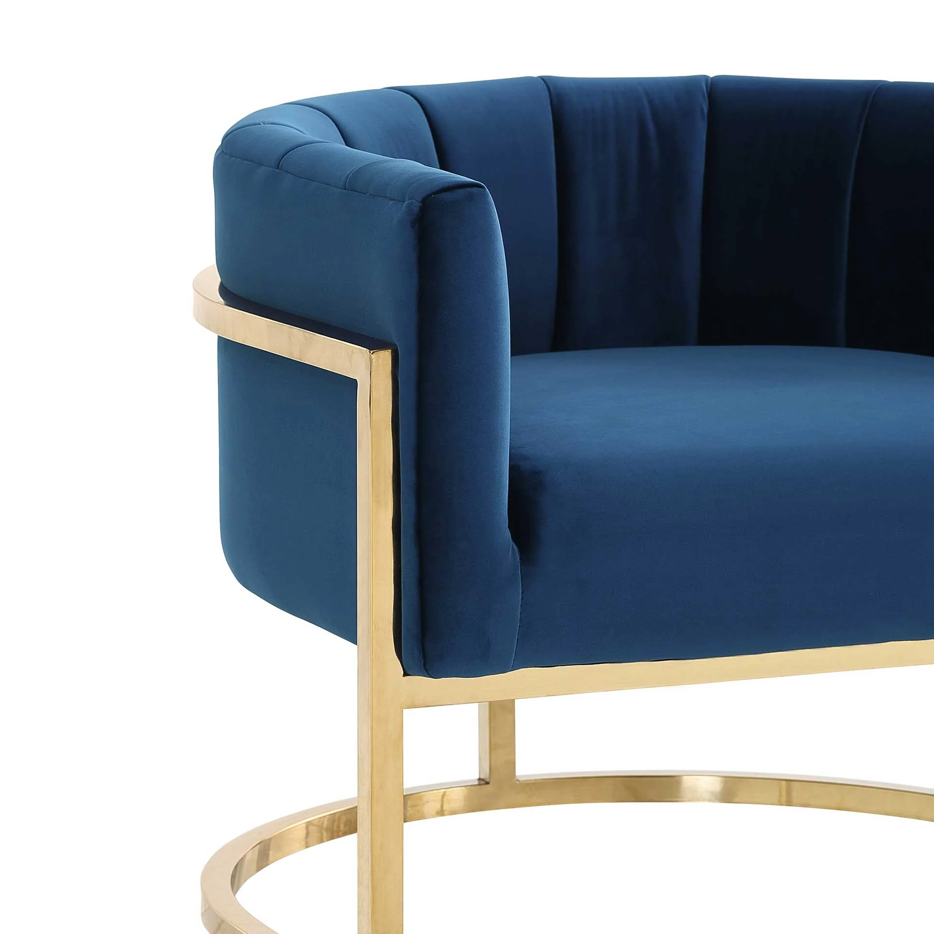 Maddison Chair Navy/Gold - Image 4