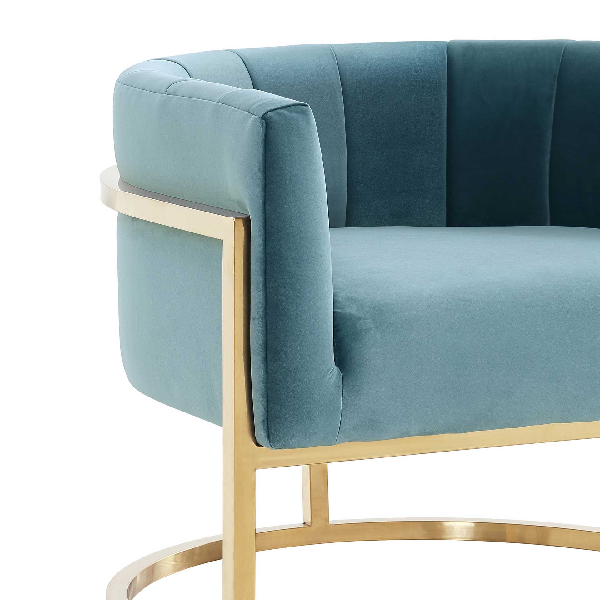 Maddison Chair Sea Blue/Gold - Image 4