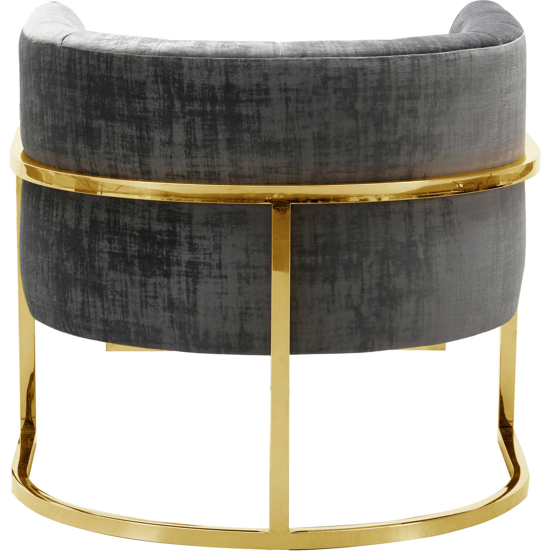 Maddison Slub Chair Gray/Gold - Image 3