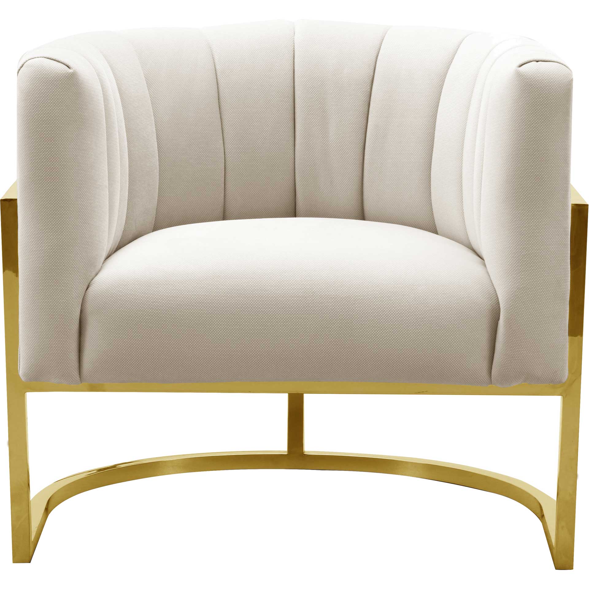 Maddison Spotted Chair Cream/Gold - Image 2