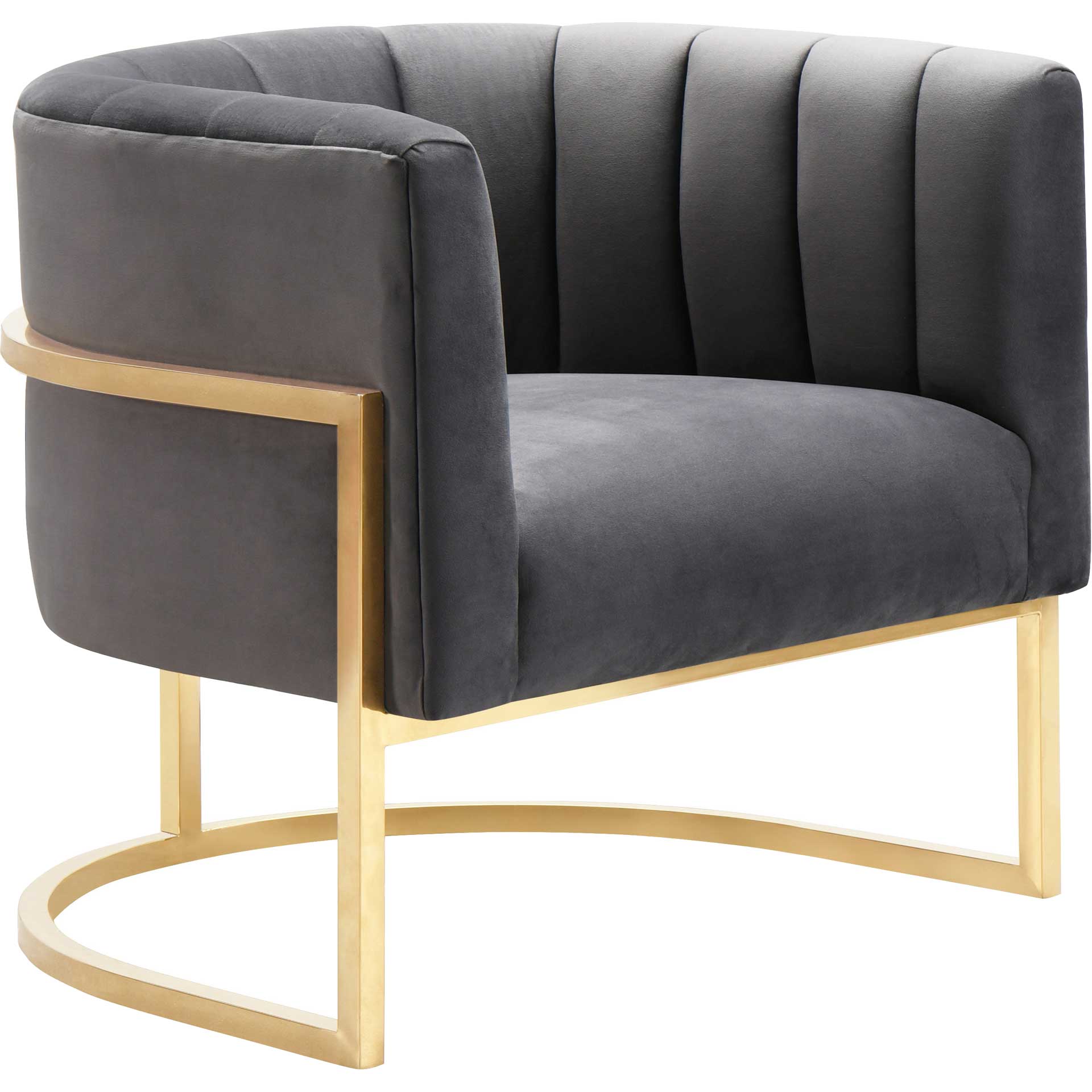 Maddison Velvet Chair Gray - Image 3