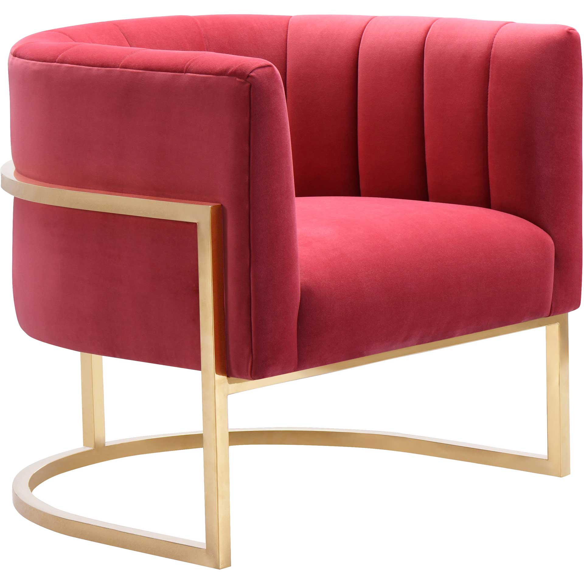 Maddison Velvet Chair Hot Pink - Image 3