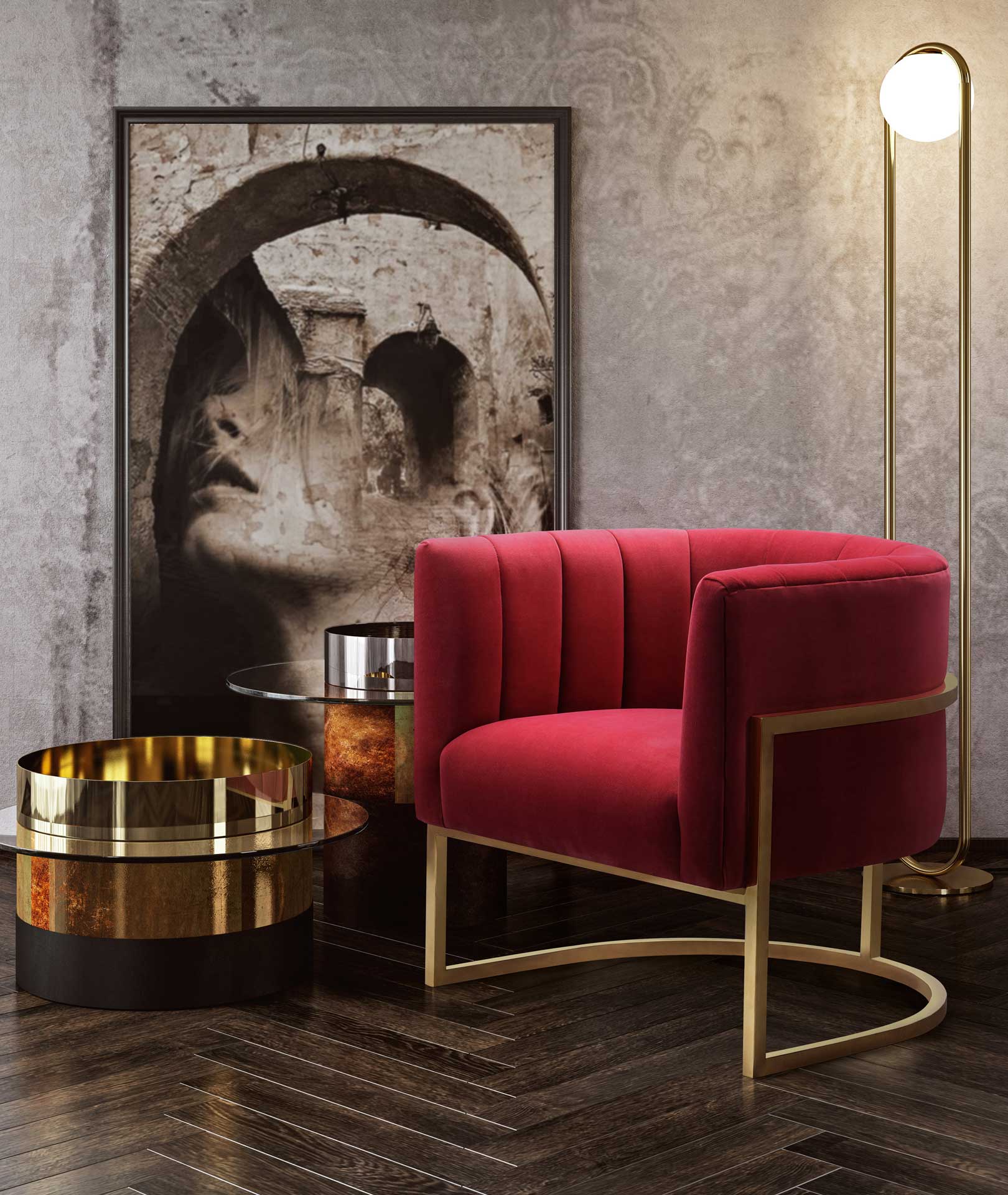 Maddison Velvet Chair Hot Pink - Image 8